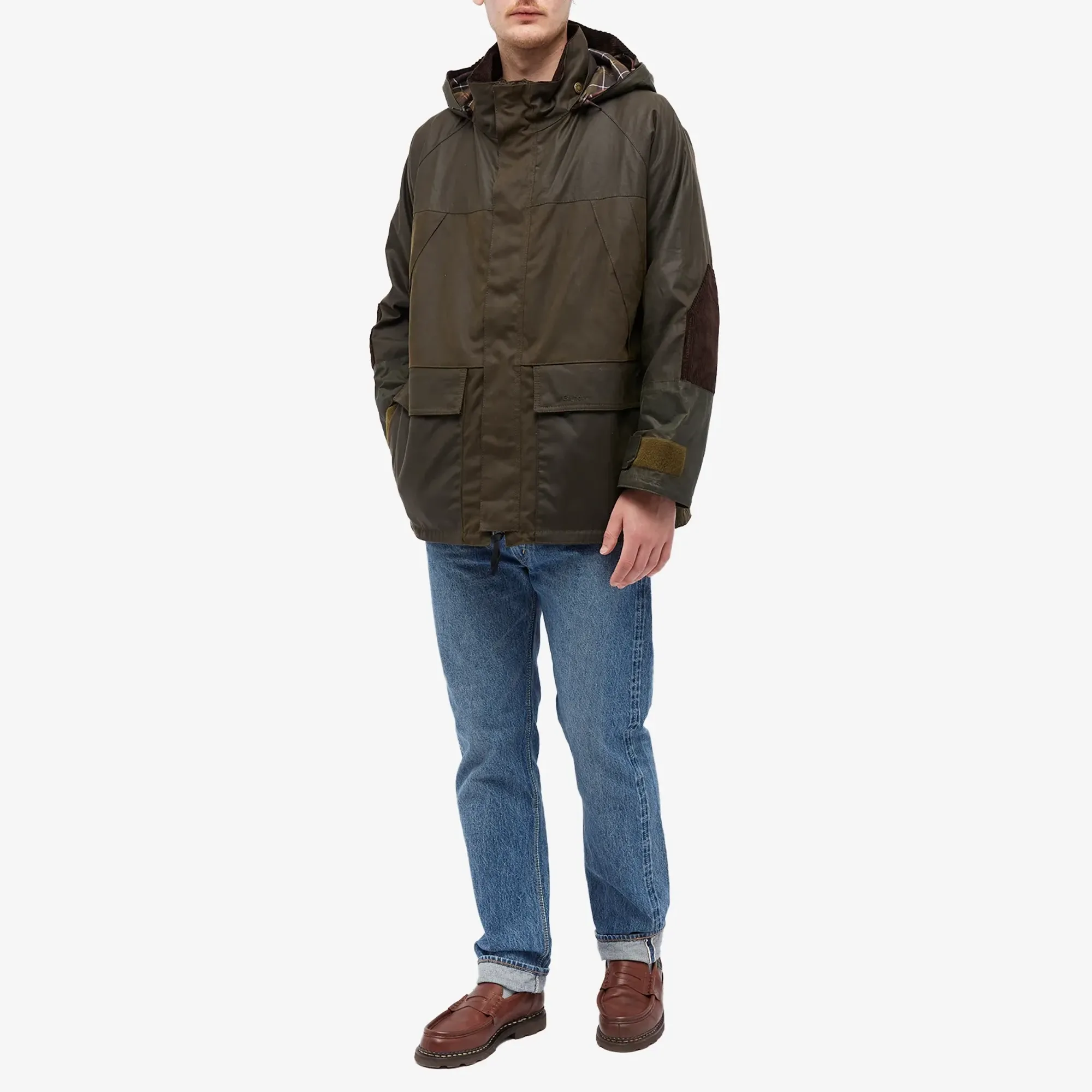 Barbour Men's Heritage Short Field Wax Parka Jacket Olive