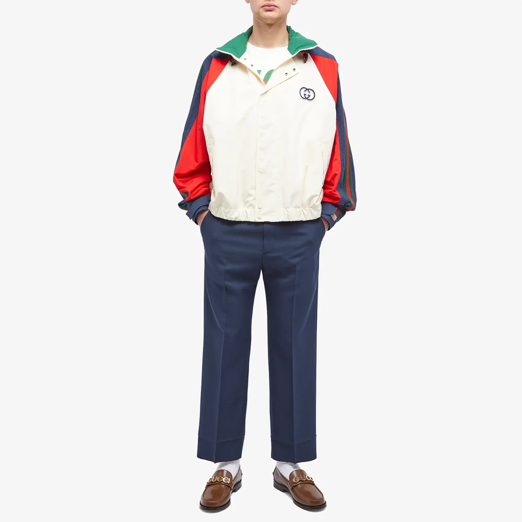 Gucci Men's GG Logo GRG Jacket Ivory