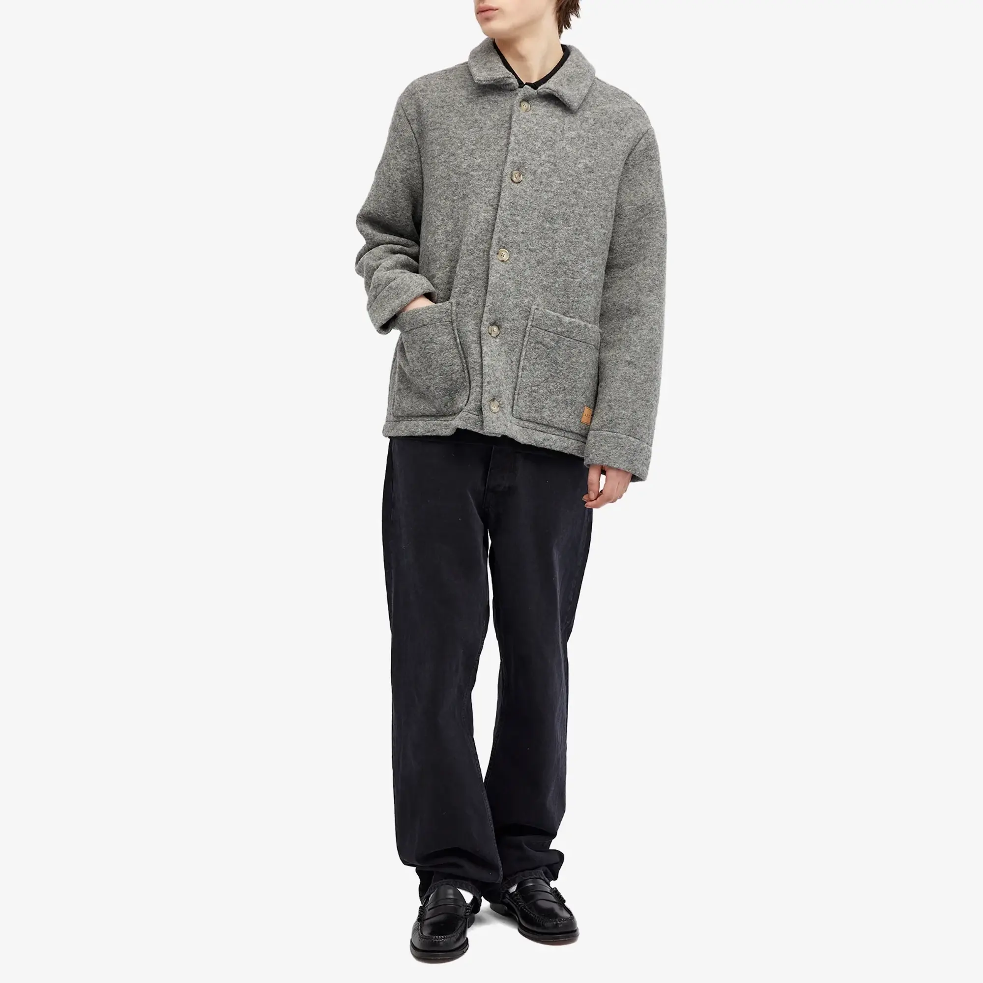 Asics A.P.C. Men's Thias Wool Chore Jacket Heathered Light Grey