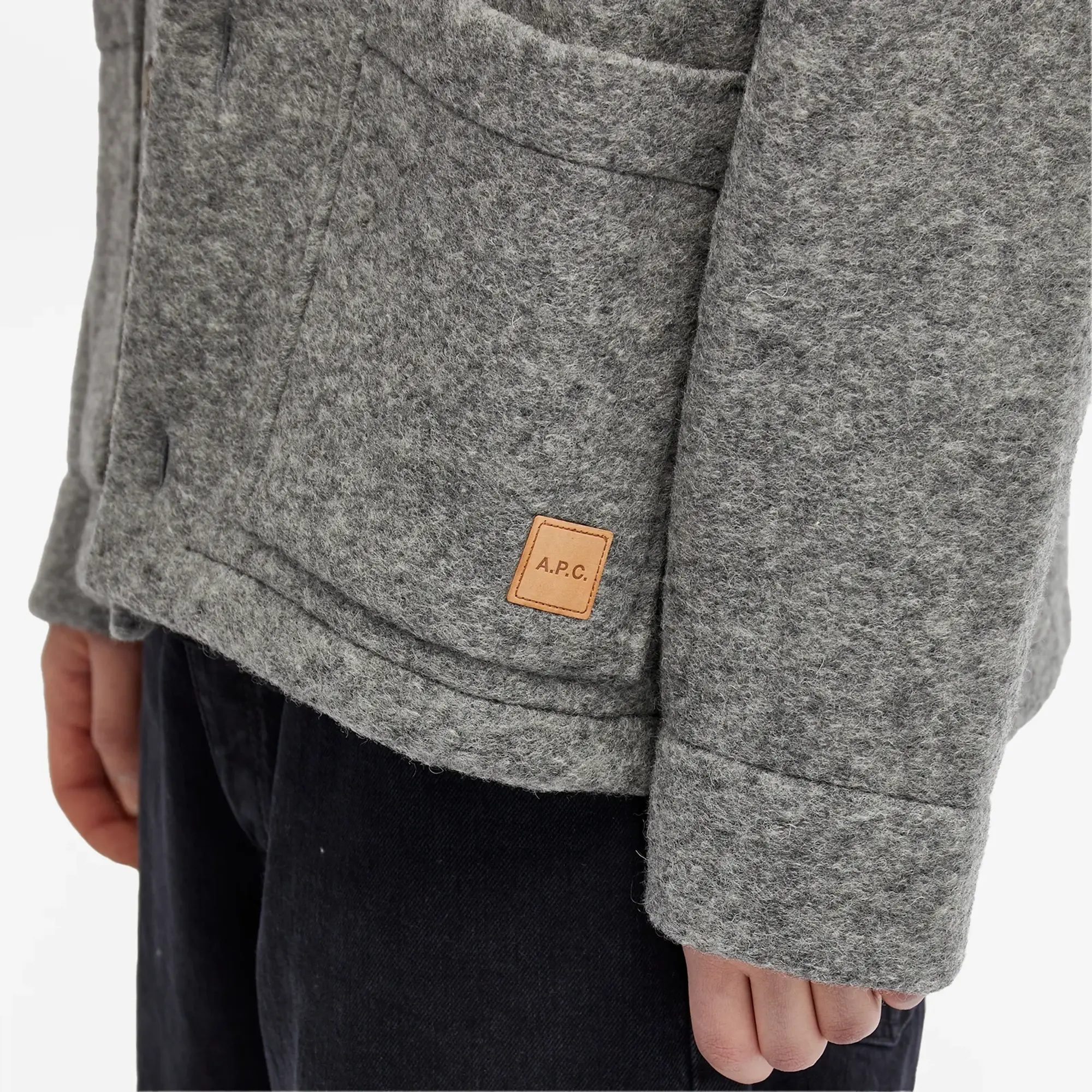 Asics A.P.C. Men's Thias Wool Chore Jacket Heathered Light Grey
