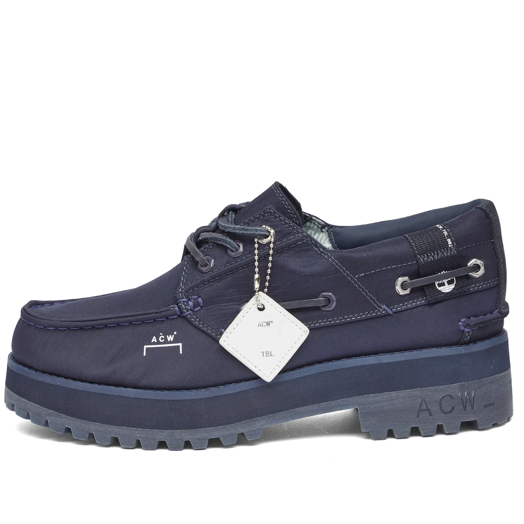 A-COLD-WALL* Men's x Timberland 3 Eye Boat Shoe Dark Sapphire Navy