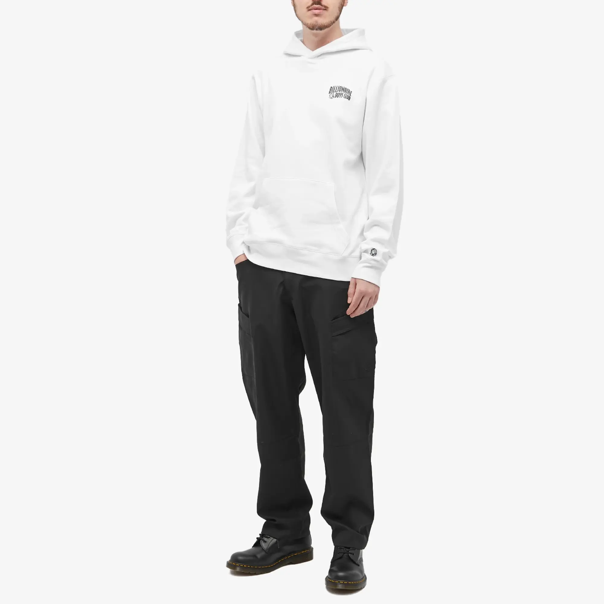 Billionaire Boys Club Men's Small Arch Logo Popover Hoodie White