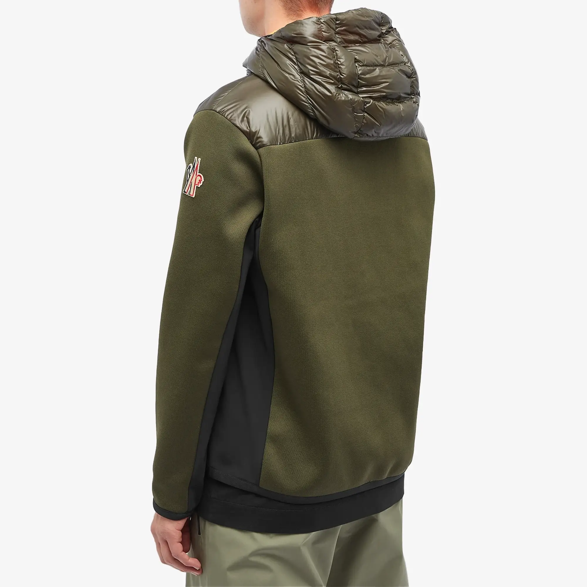 Moncler Grenoble Men's Padded Knit Jacket Khaki