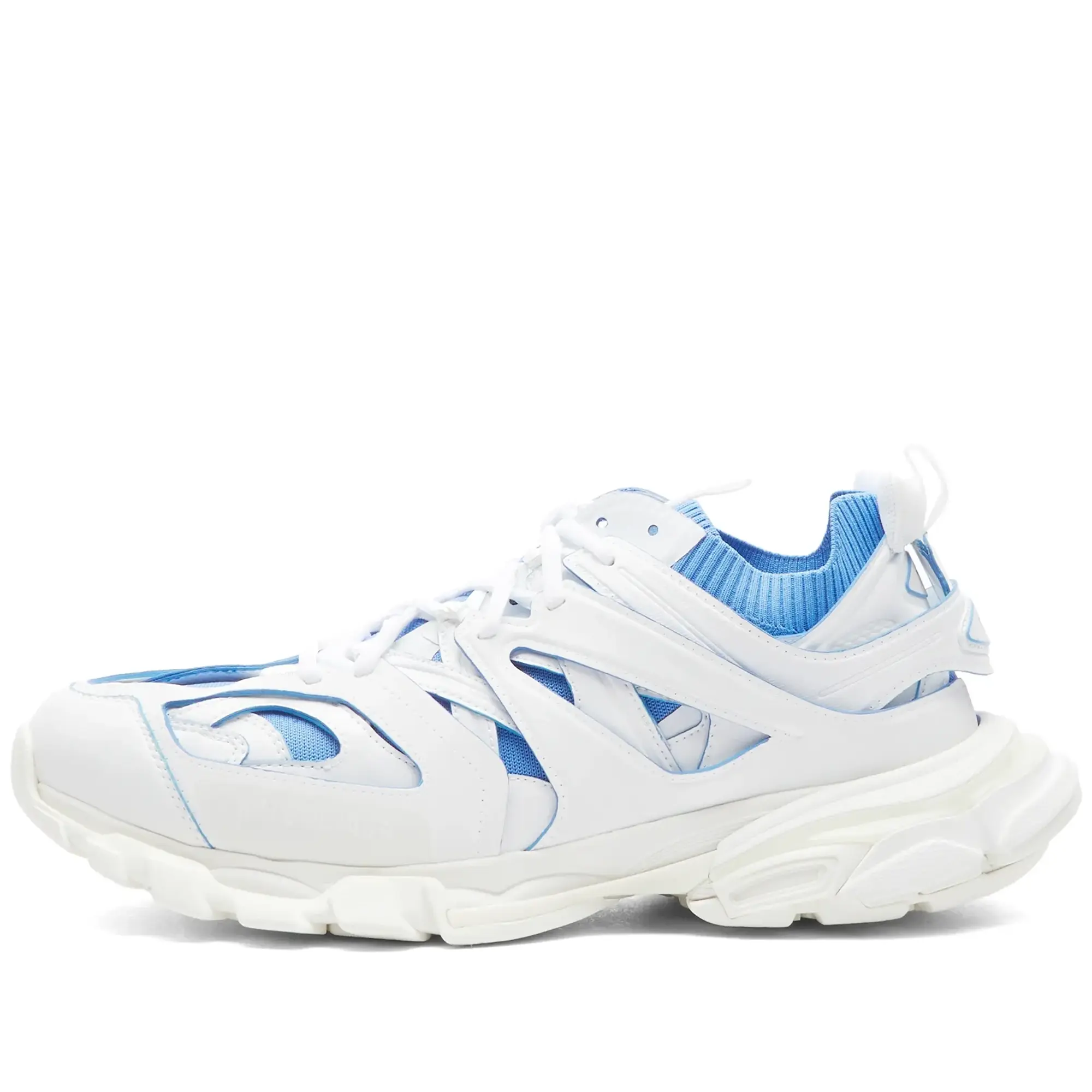 Balenciaga Men's Track Sock Sneaker White/Blue