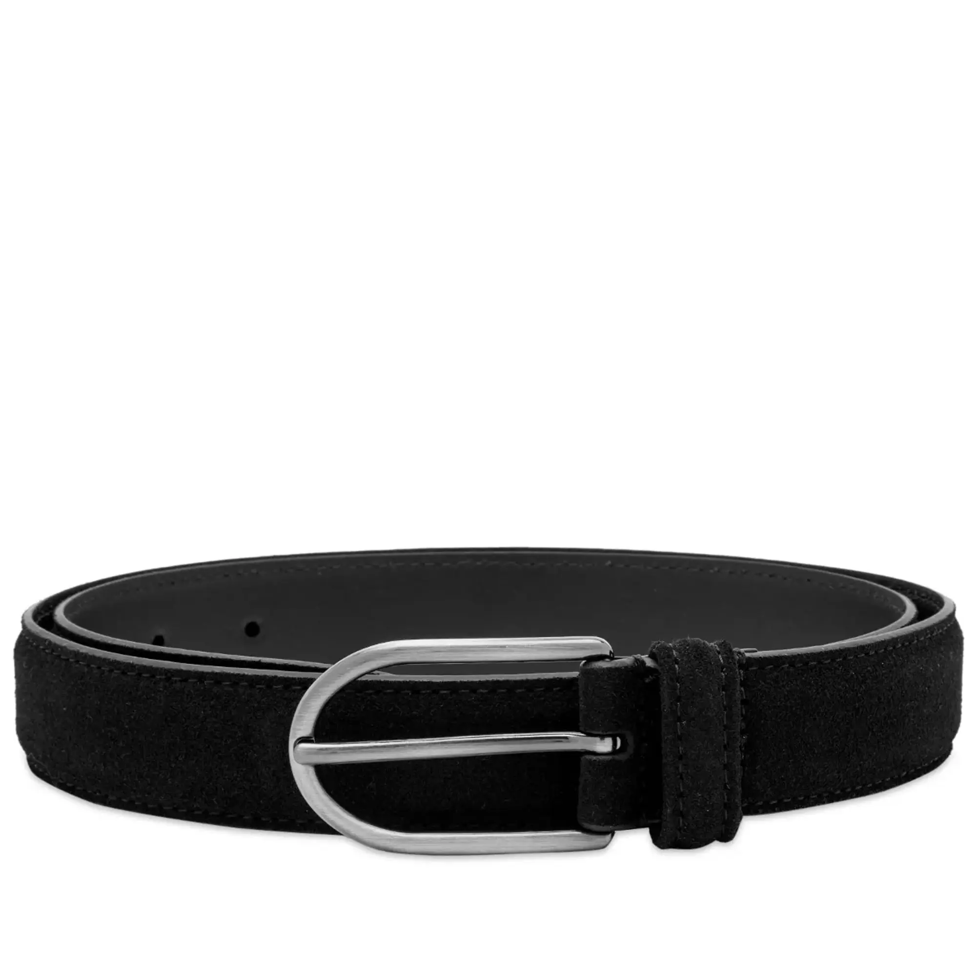 Anderson's Men's Leather Narrow Belt Black