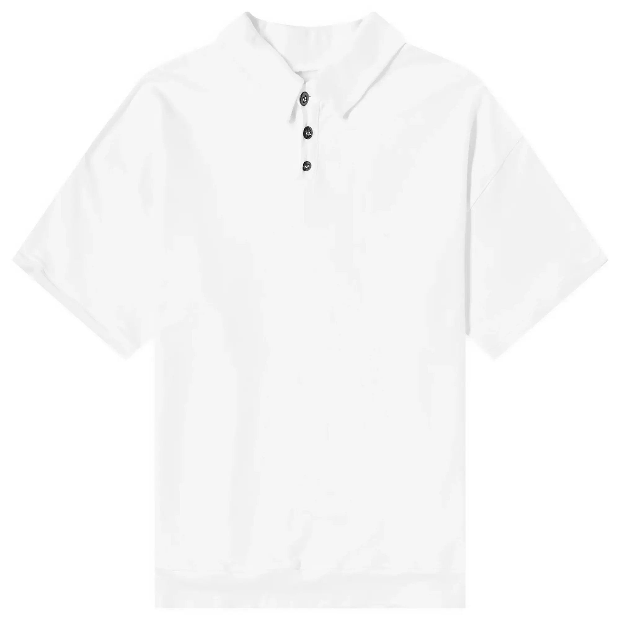 Monitaly Men's French Terry Polo Shirt White
