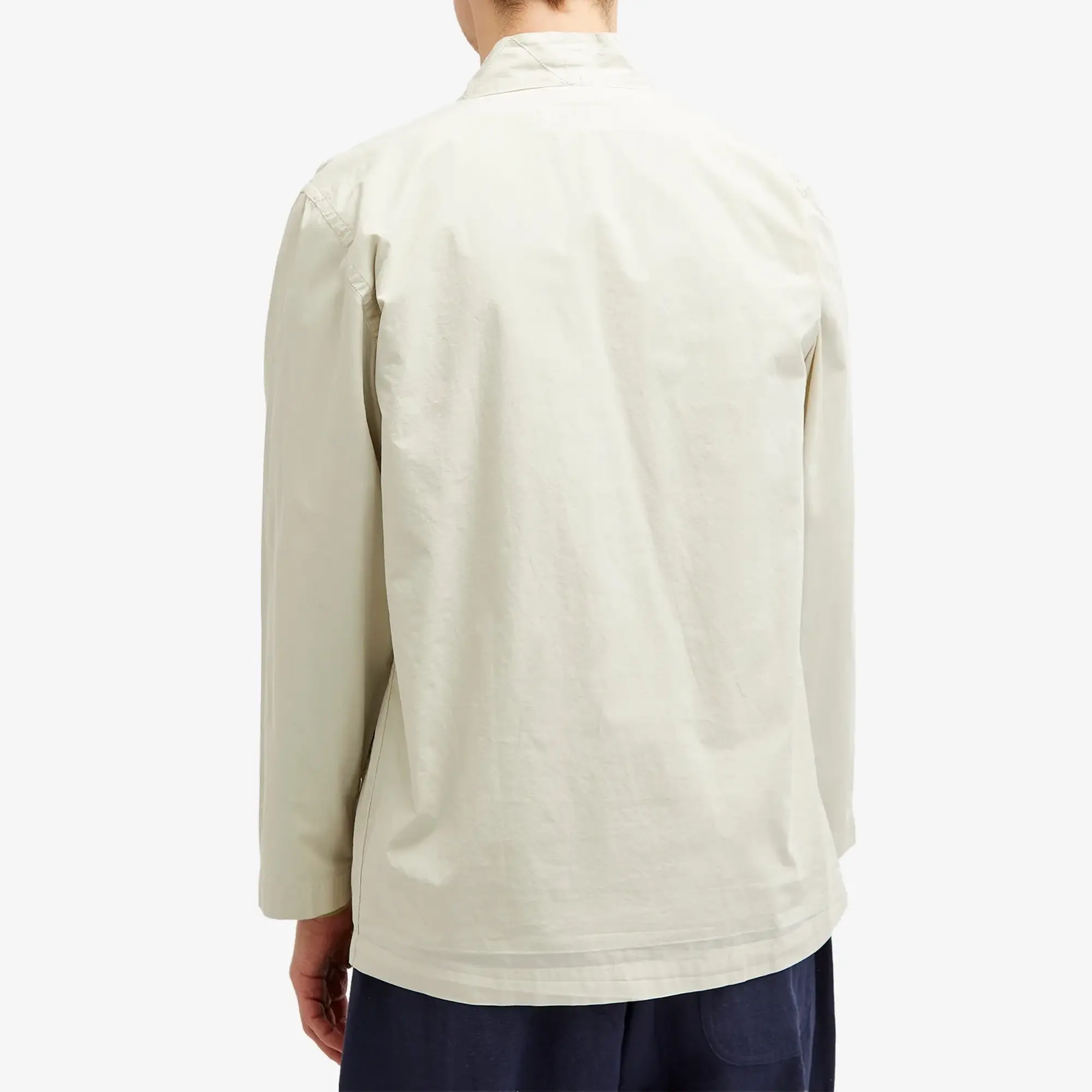Universal Works Men's Organic Poplin Tie Front Jacket Driftwood
