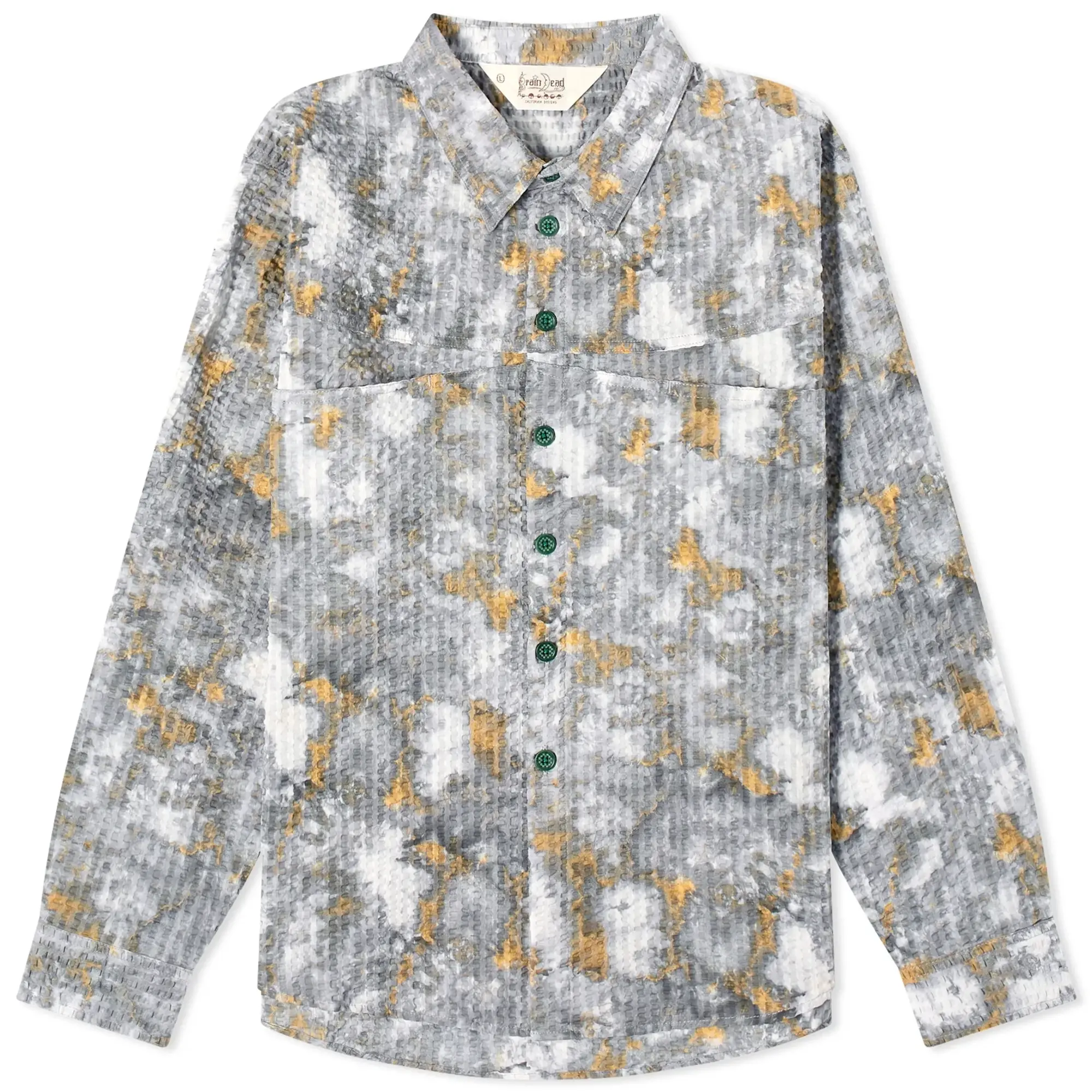 Brain Dead Men's Distorted Heat Shirt Grey