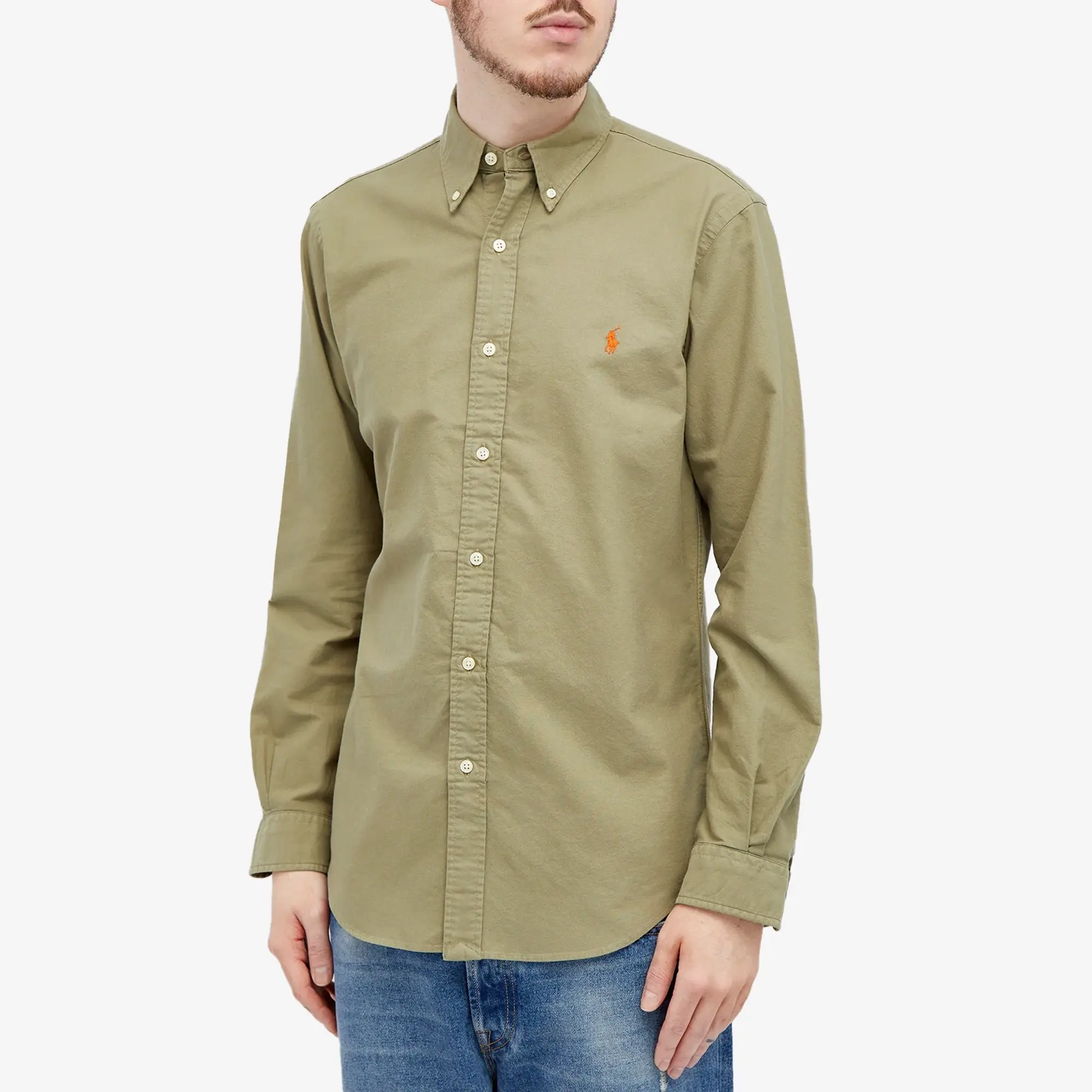 Polo Ralph Lauren Men's Garment Dyed Oxford Shirt Sage Green