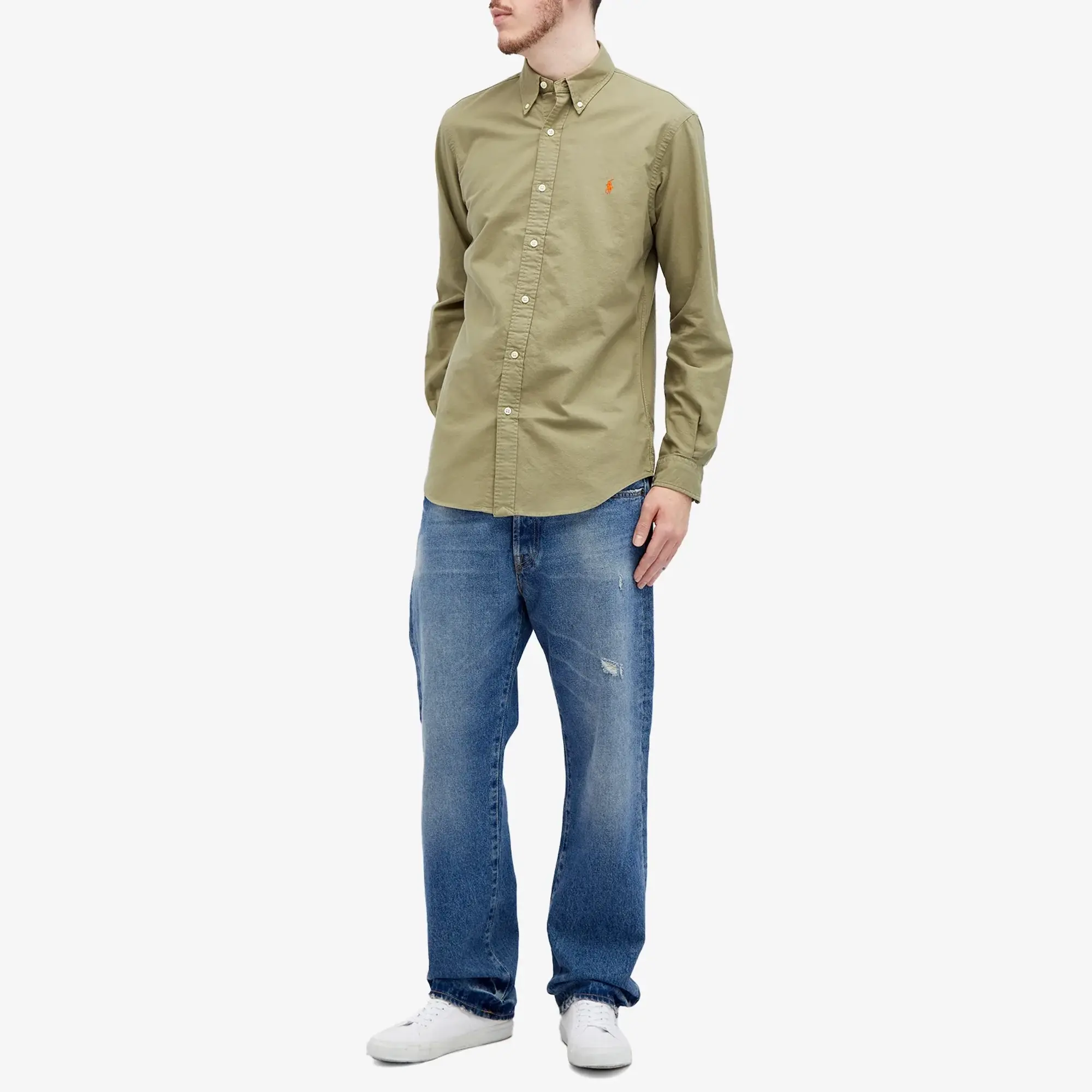 Polo Ralph Lauren Men's Garment Dyed Oxford Shirt Sage Green