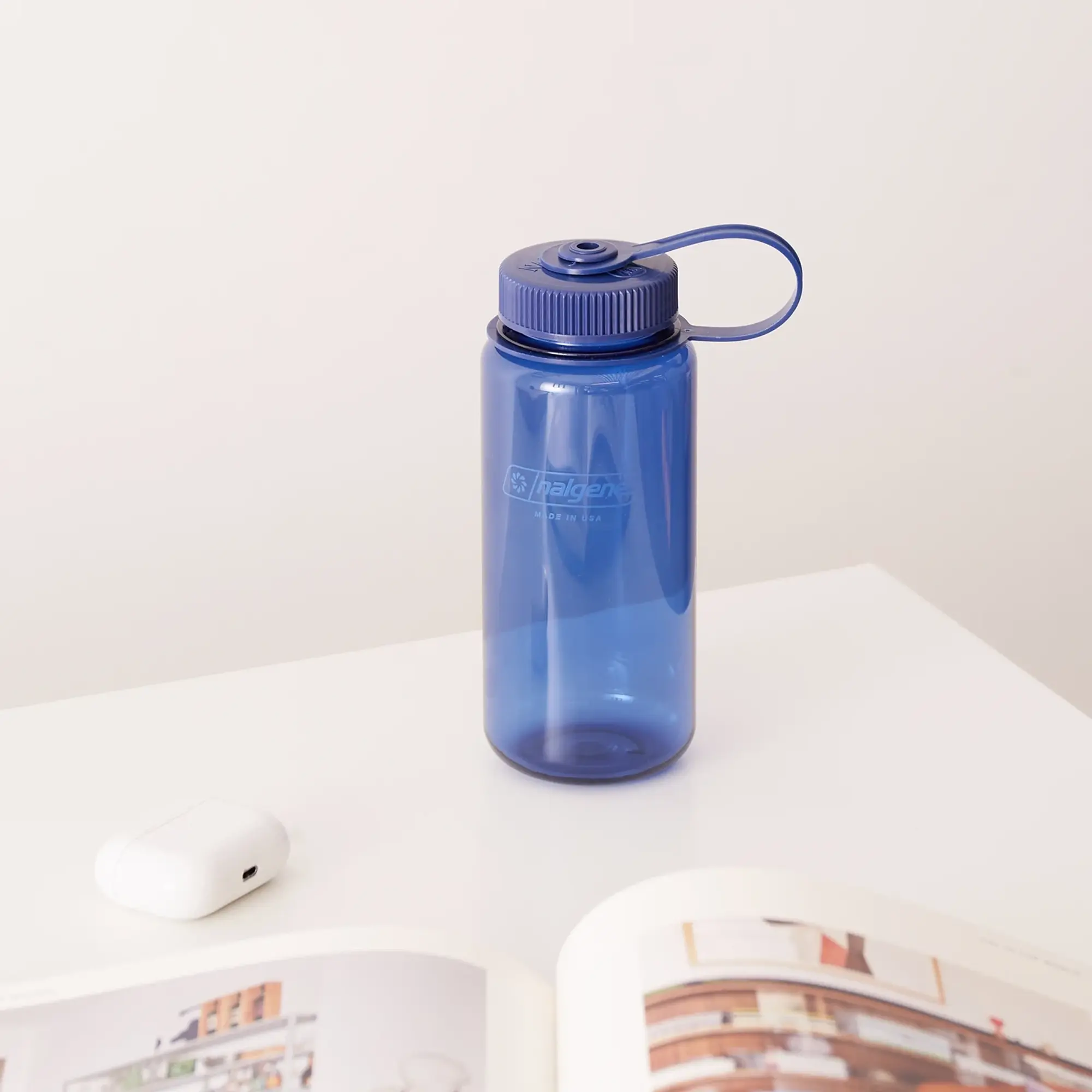 Nalgene Men's Wide Mouth Tritan Sustain Water Bottle Blue