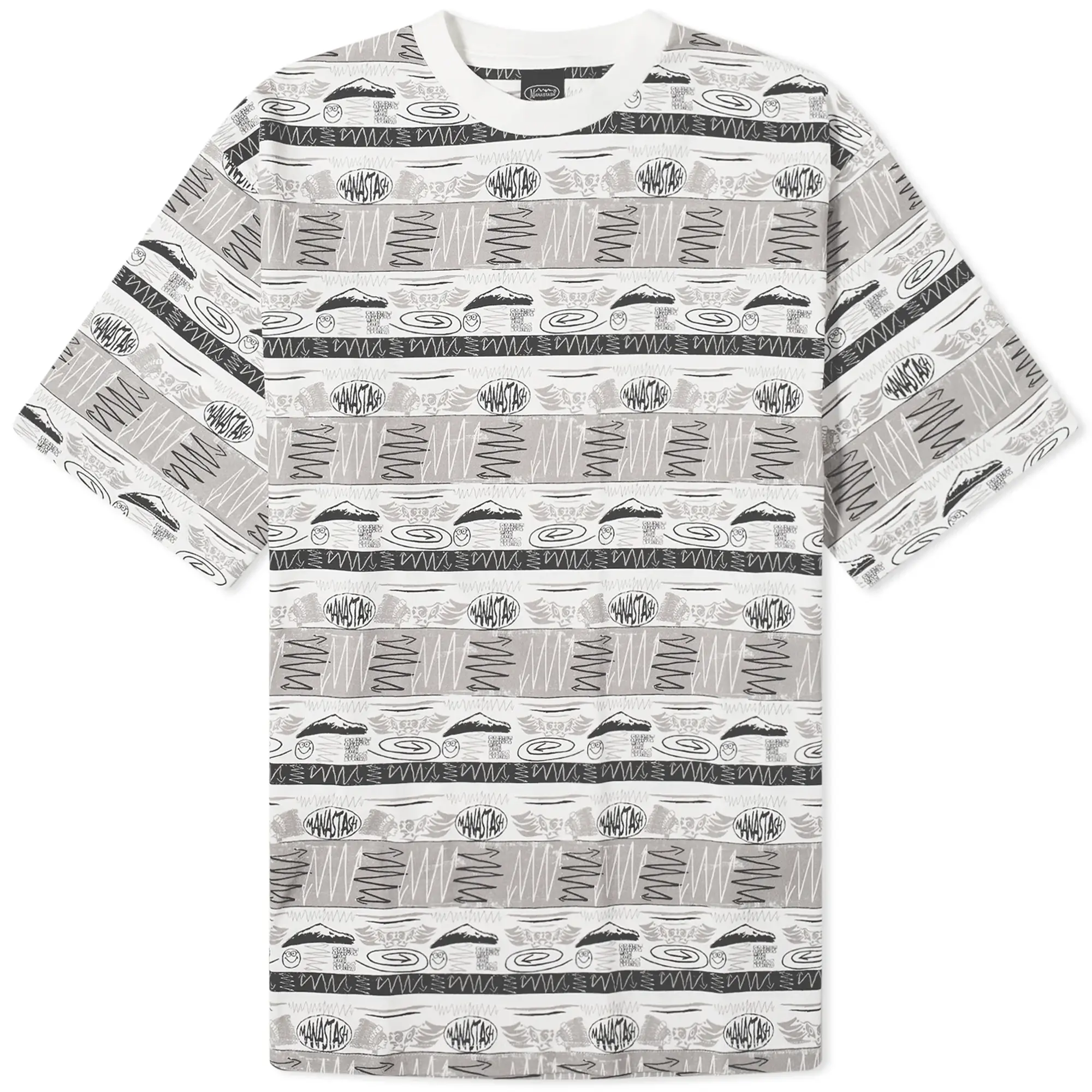 Manastash Men's Mountain Stripe T-Shirt Black
