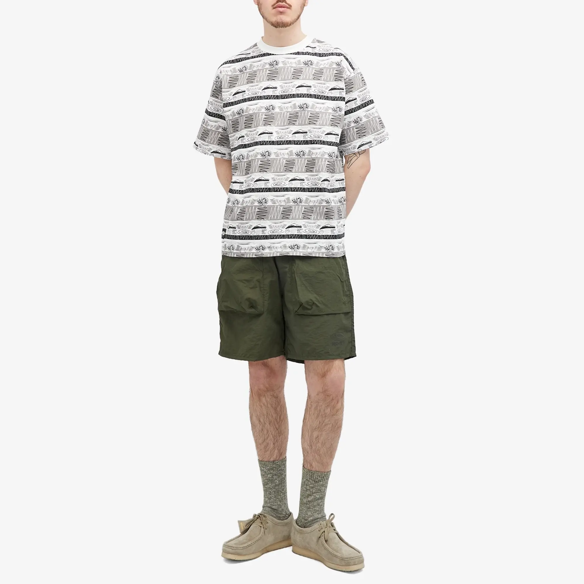 Manastash Men's Mountain Stripe T-Shirt Black