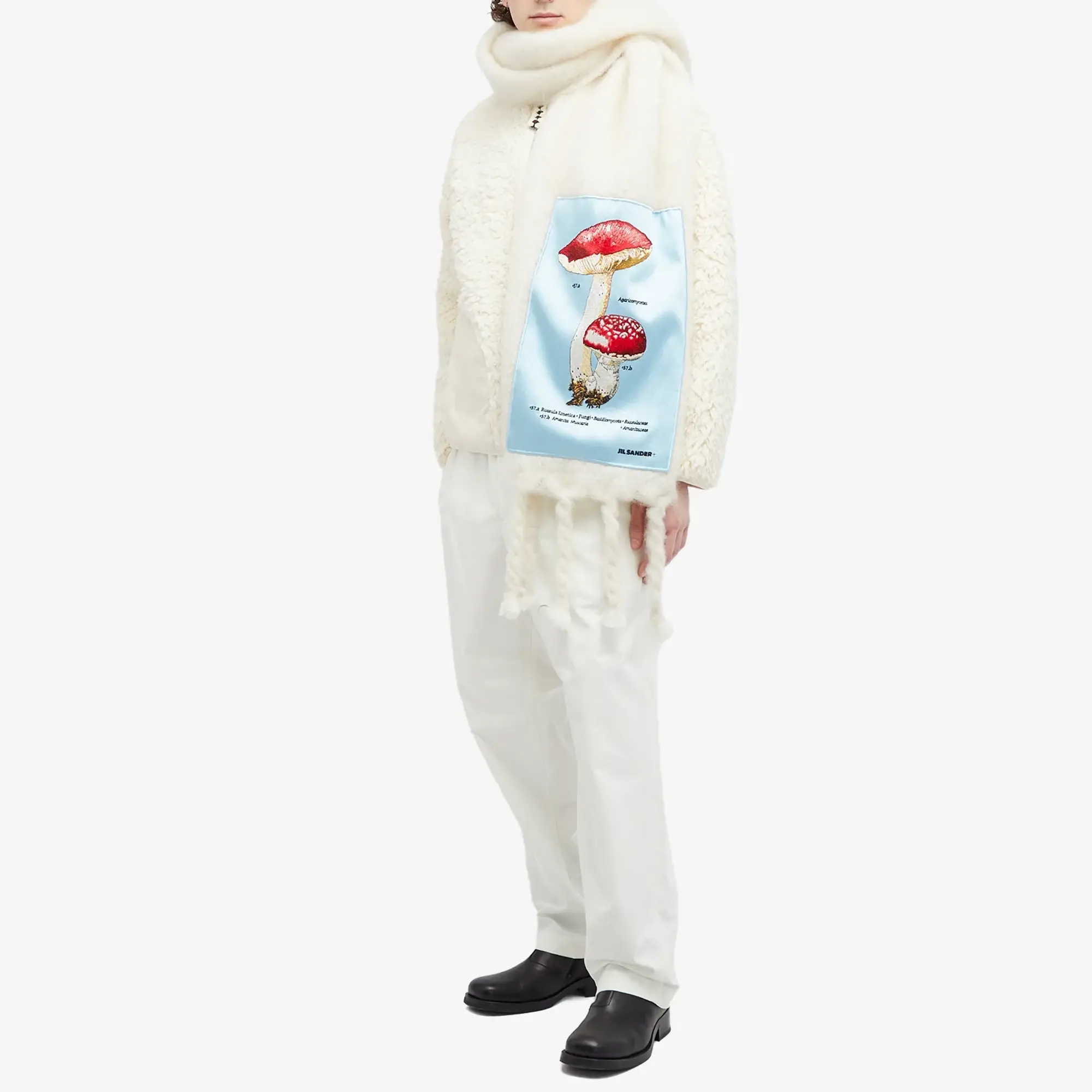 Jil Sander+ Jil Sander Plus Mushroom Patch Scarf White