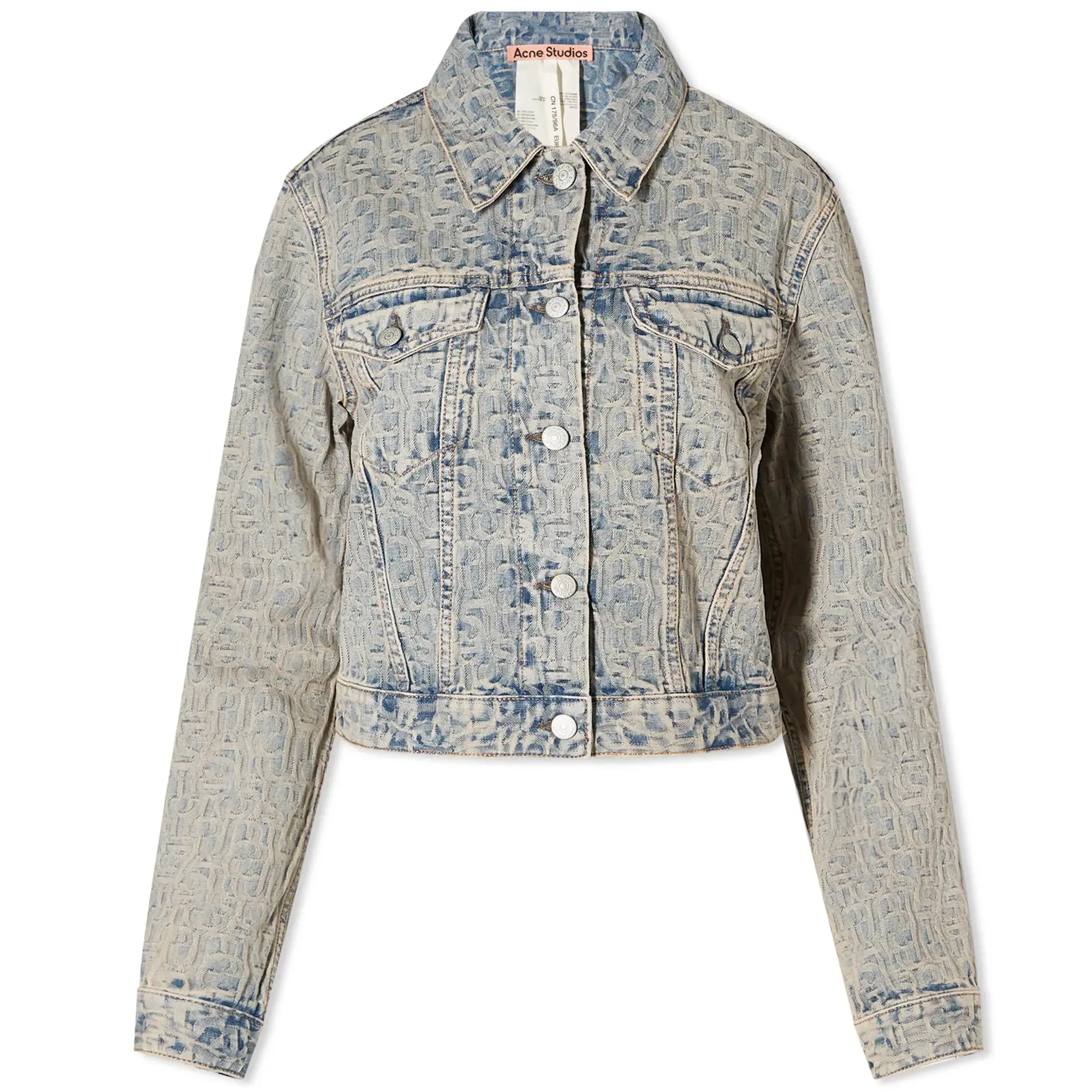 Acne Studios Women's Denim Logo Jacket Blue/Beige