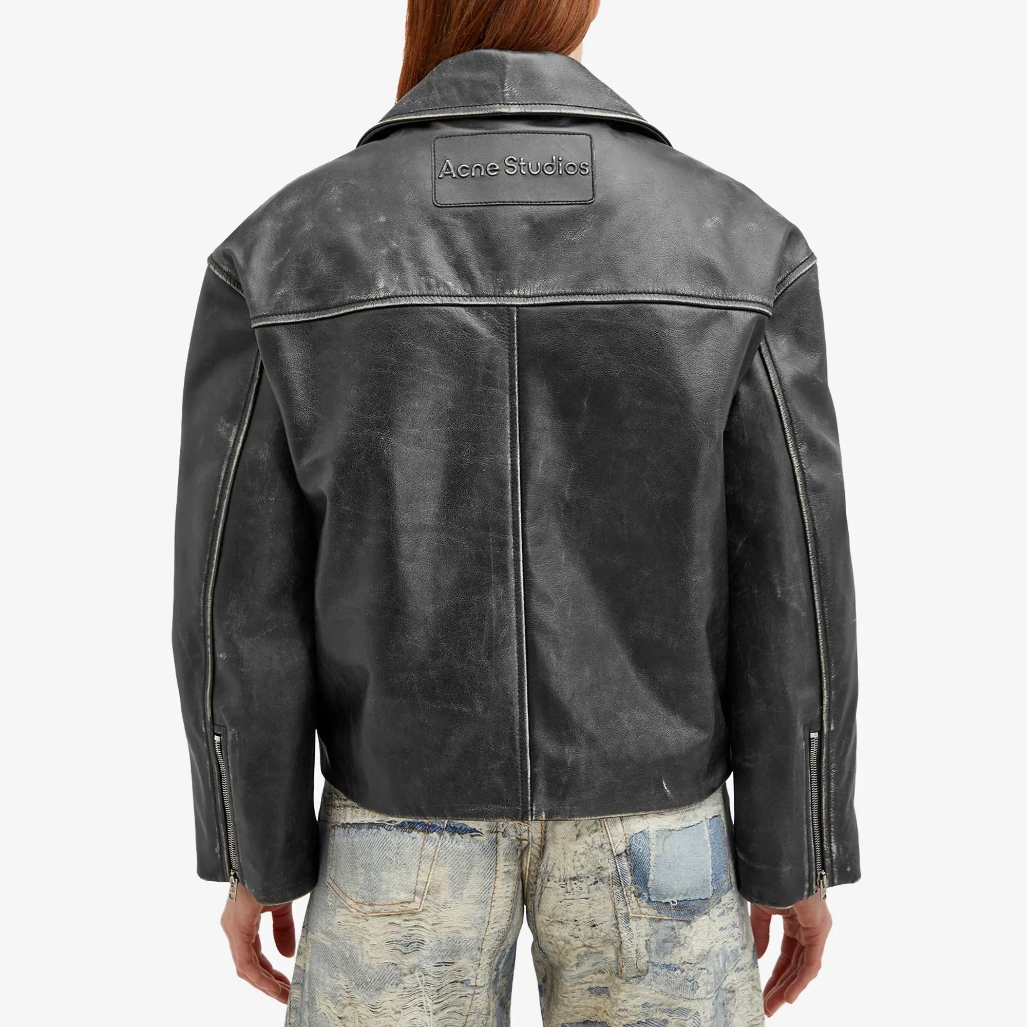 Acne Studios Women's Lilket Leather Jacket Black