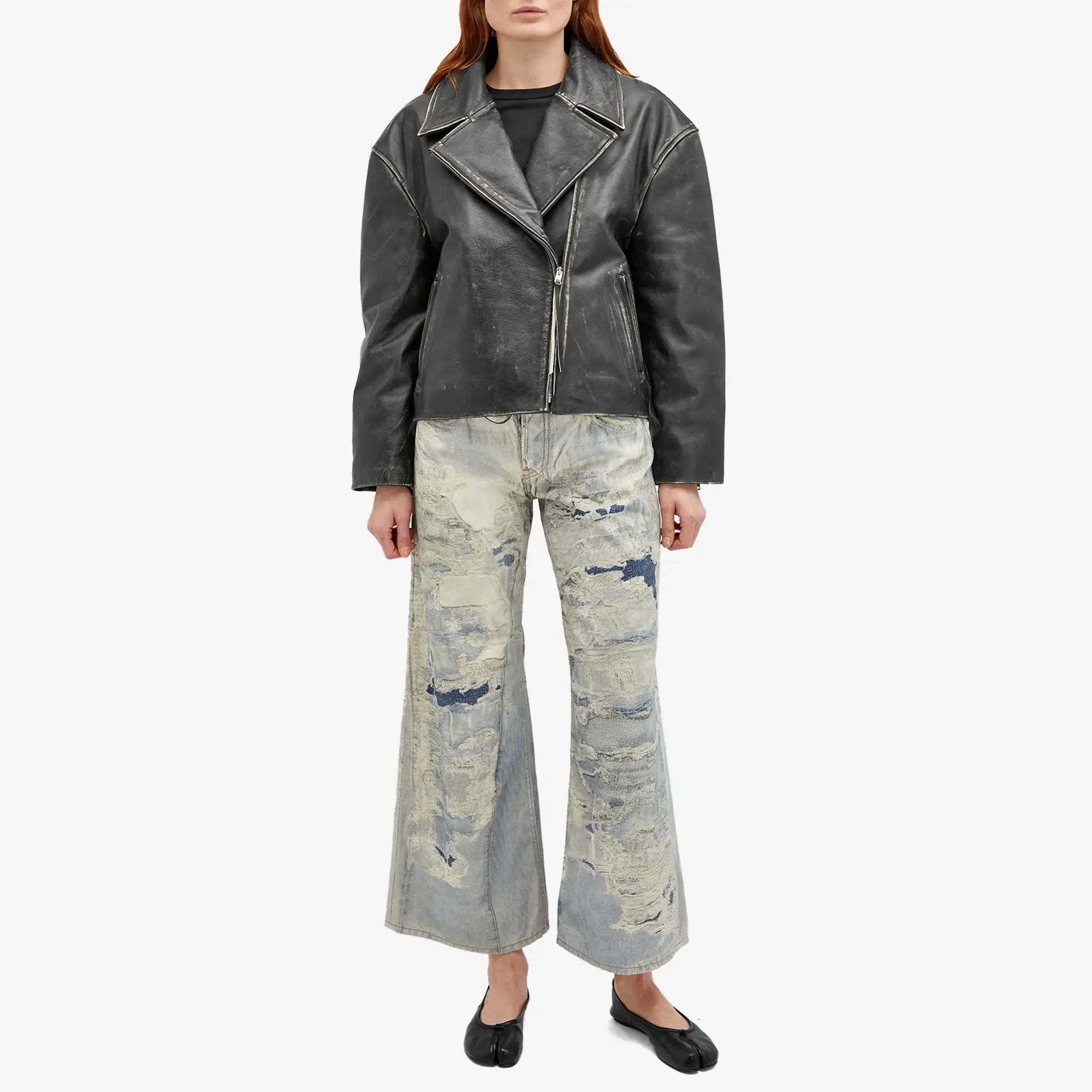 Acne Studios Women's Lilket Leather Jacket Black