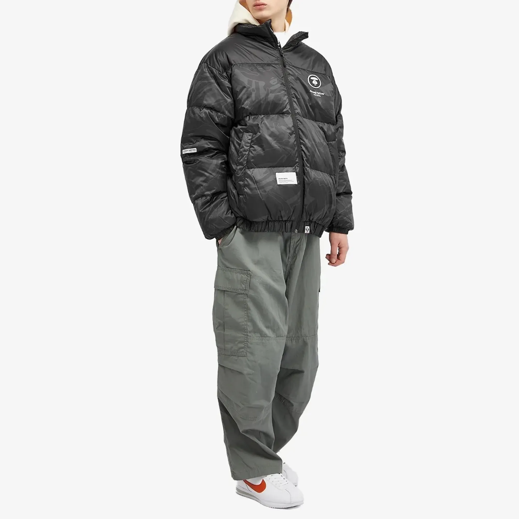 AAPE NOW DOWN JACKET(camouflage) AAPE Moonface camo zip down 