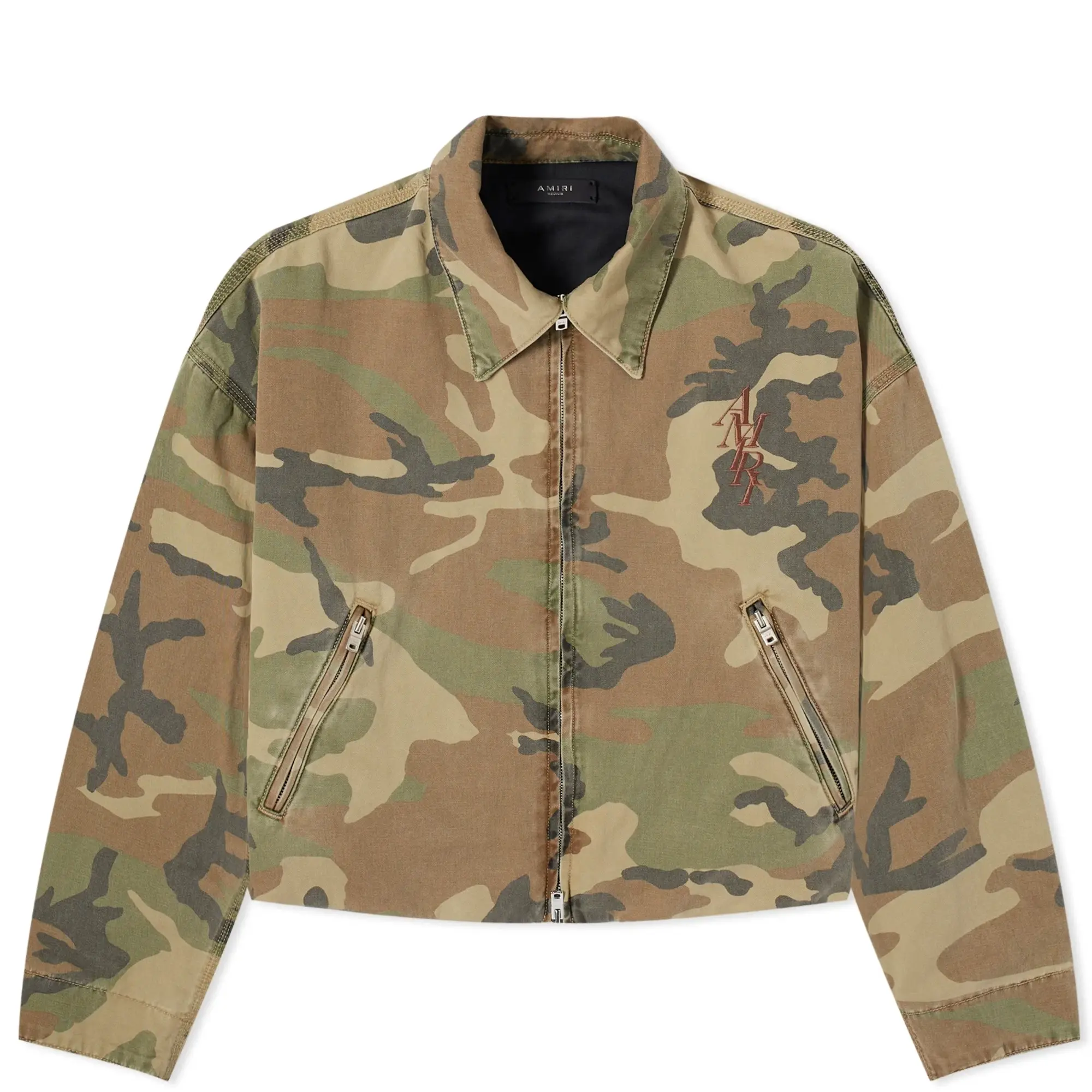 AMIRI Women s Camo Workman Jacket Green Camo PS24WJ012 306 FOOTY.COM