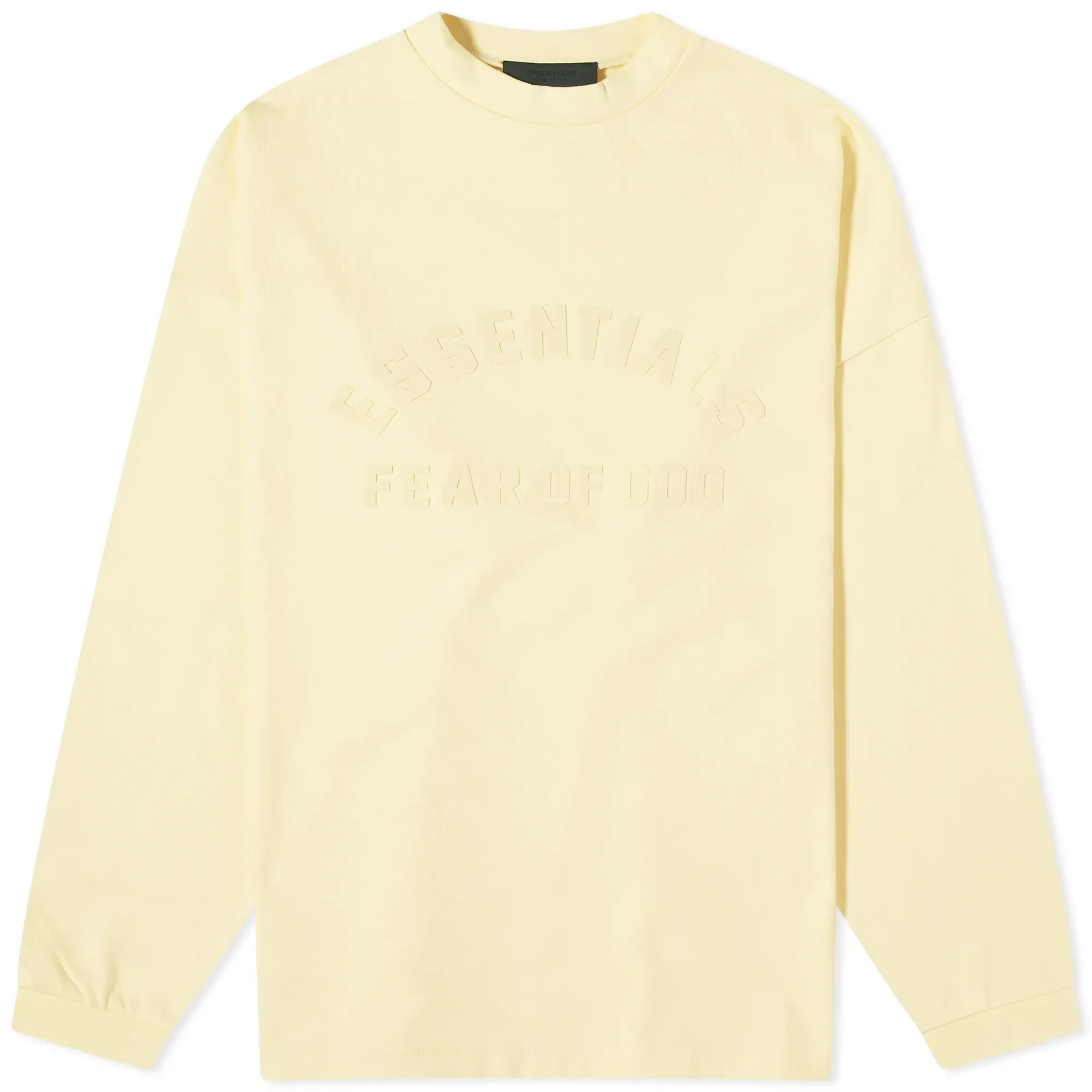 Fear of God ESSENTIALS Men's Spring Long Sleeve Printed T-Shirt Garden Yellow
