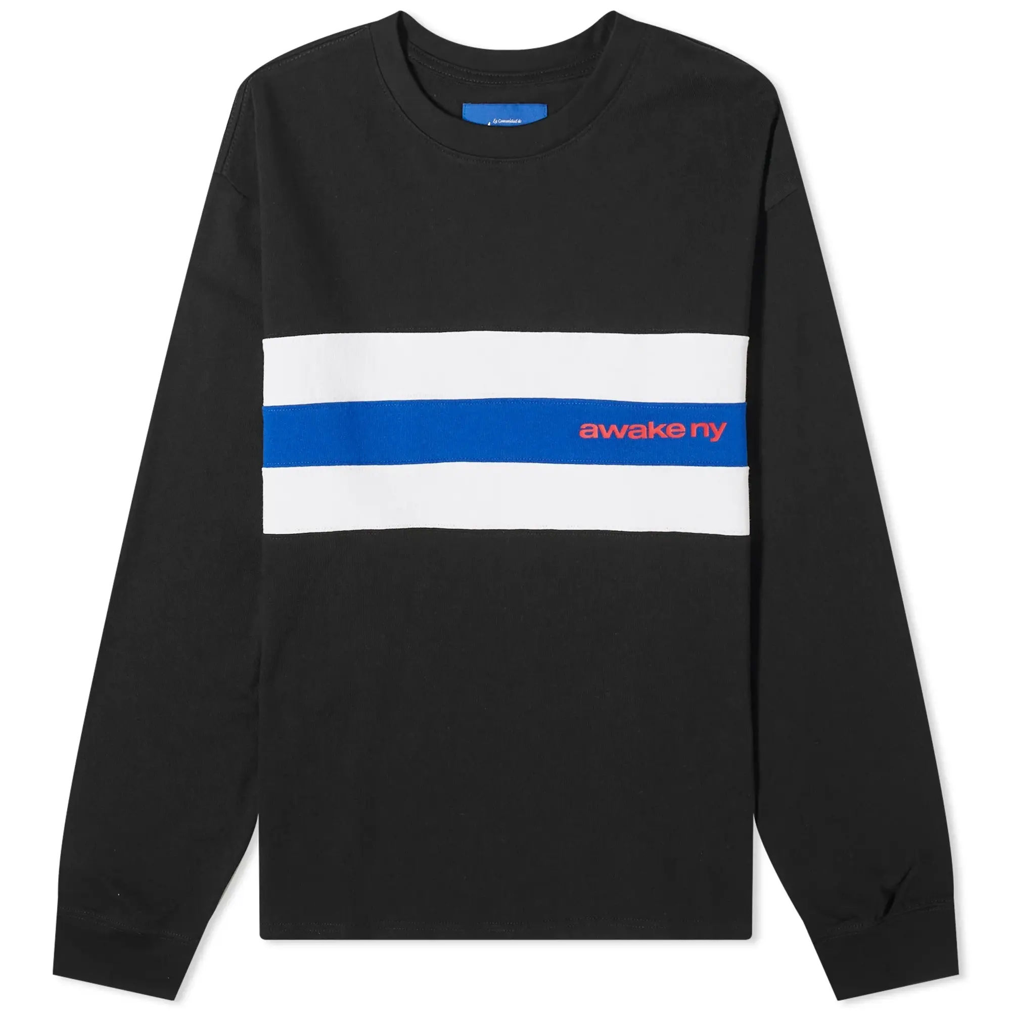 Awake NY Men's Long Sleeve Stripe T-Shirt Black