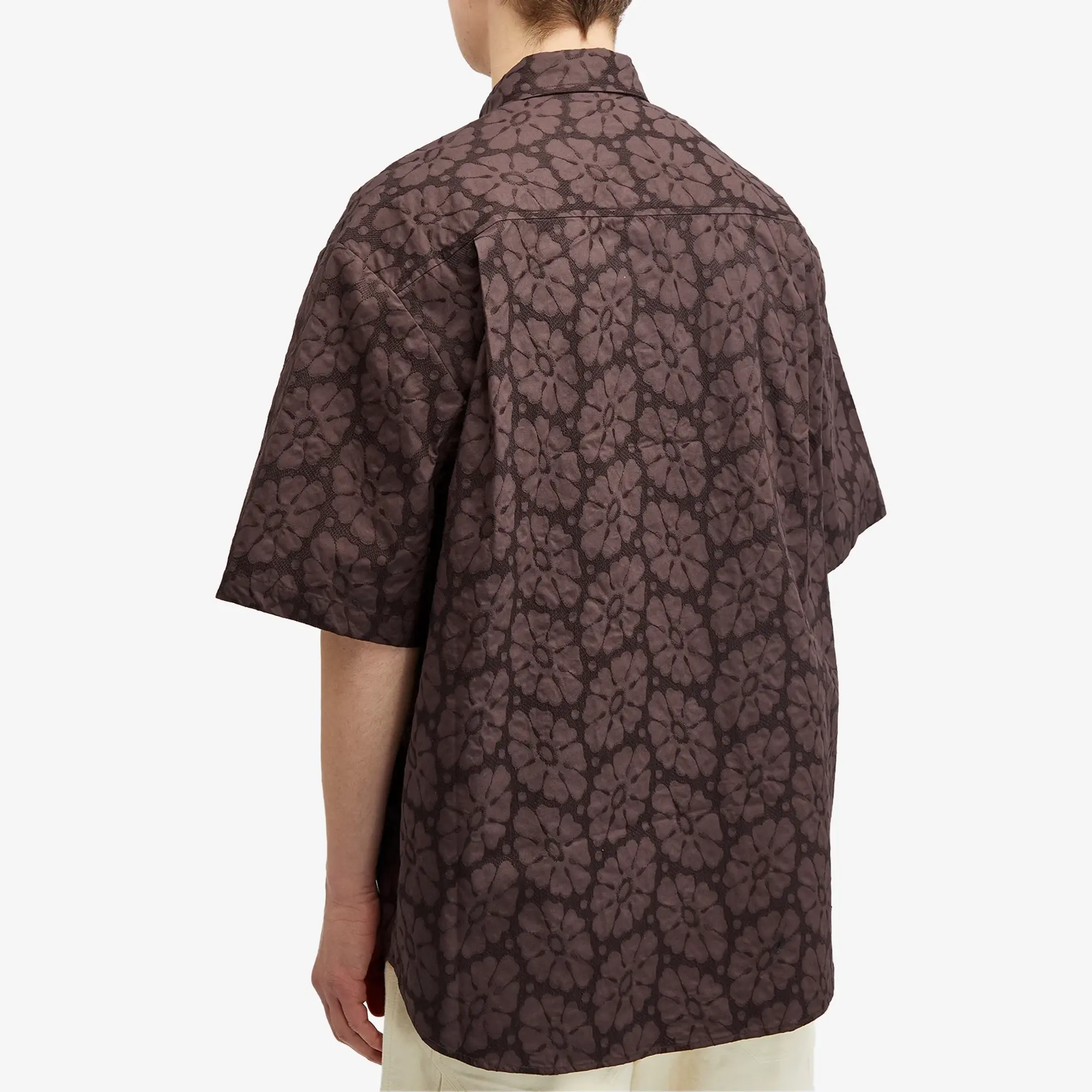 Wood Wood Men's Aaron Embroidered Pocket Shirt Brown Chocolate