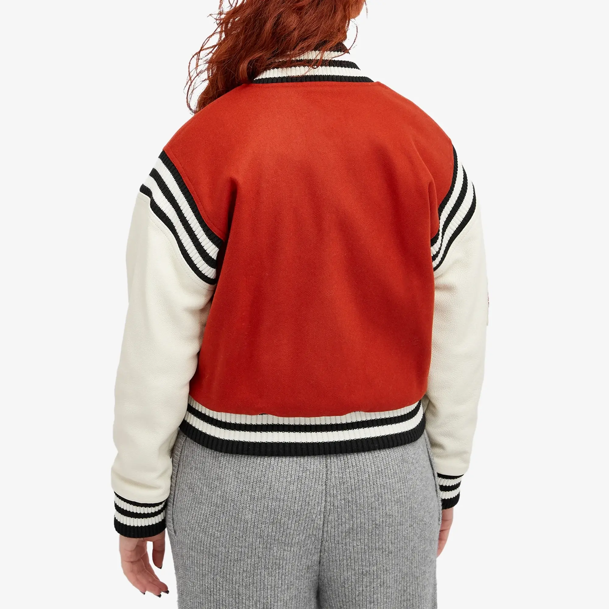 Maison Kitsuné Maison Kitsune Varsity Jacket Burnt Red