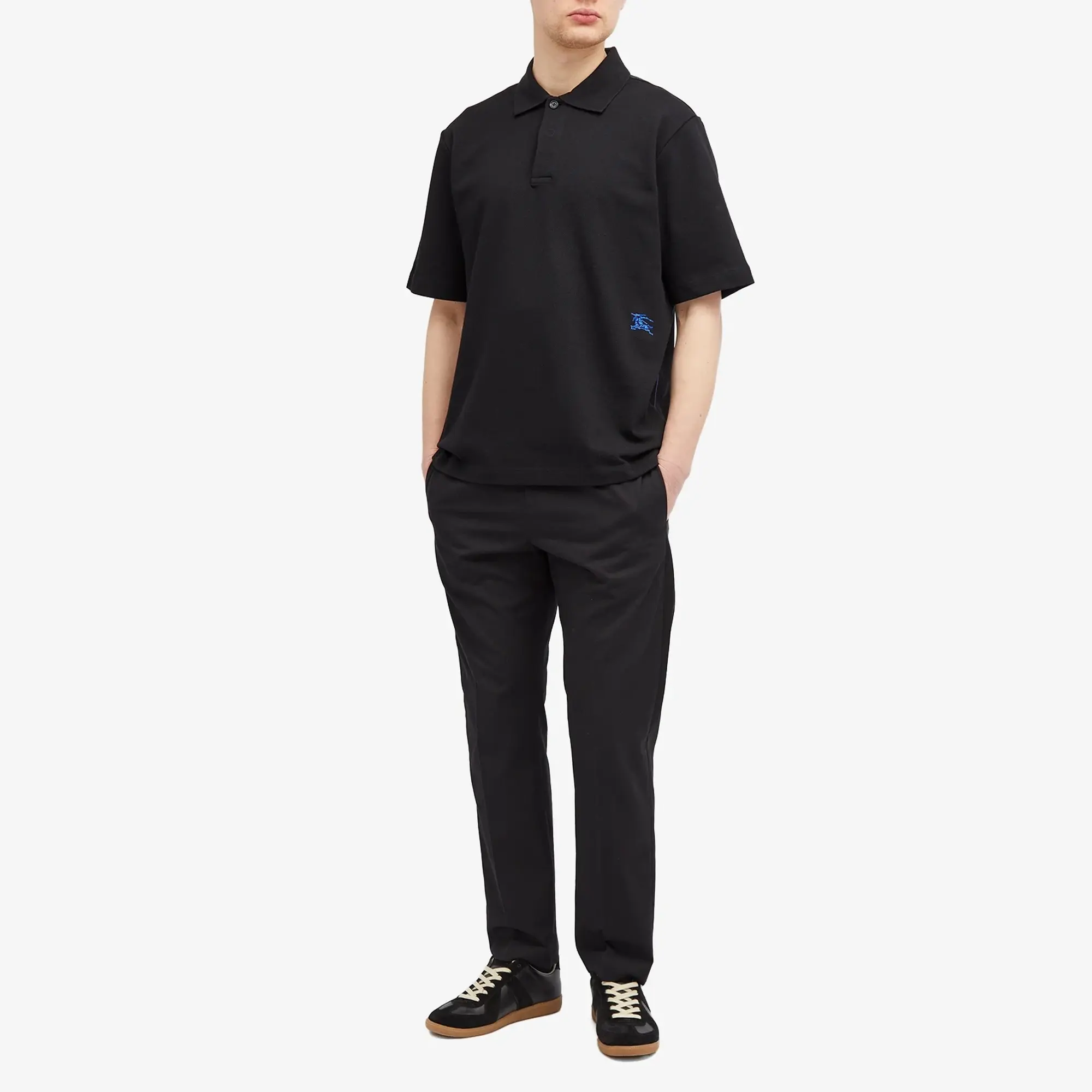 Burberry Men's EKD Logo Polo Black