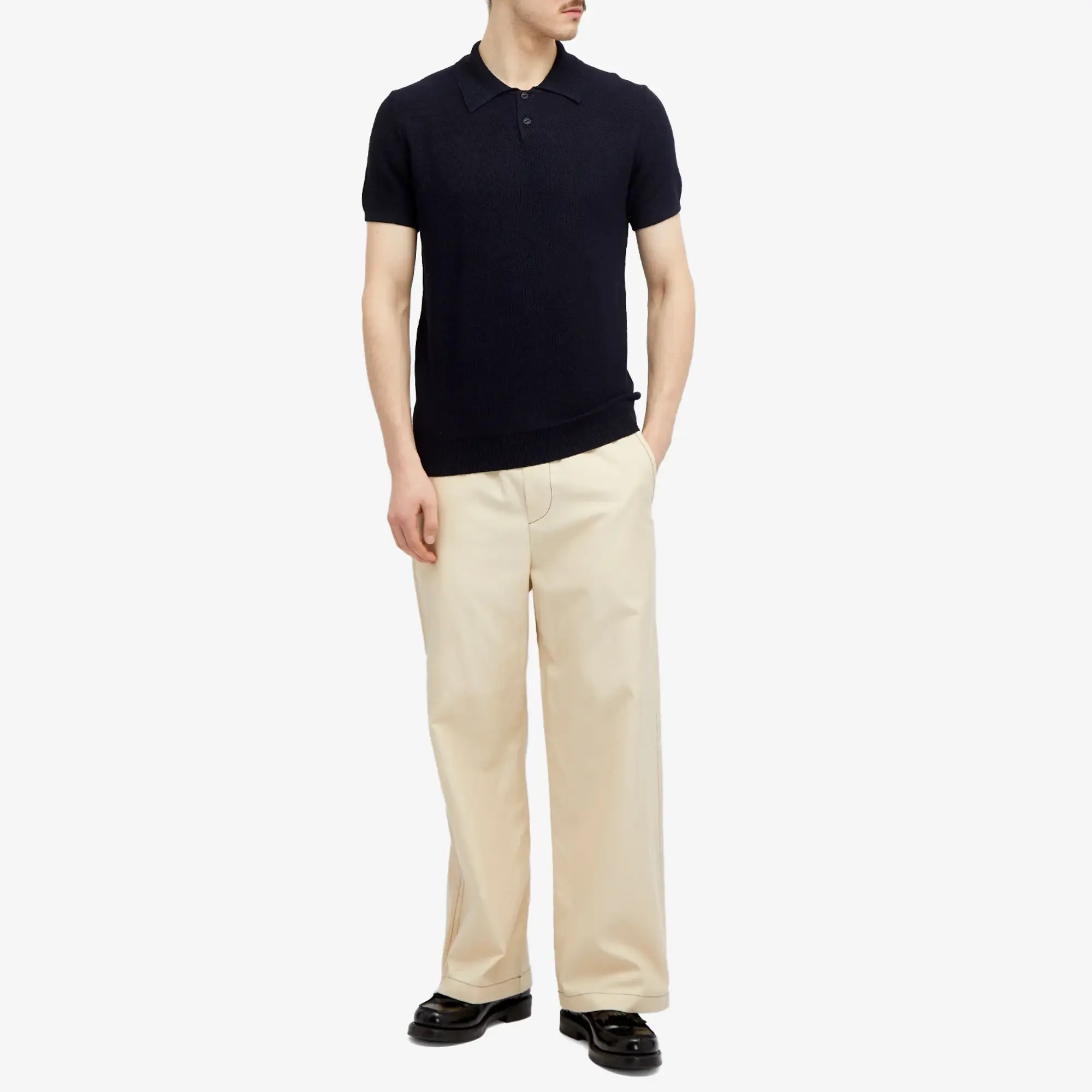 A.P.C. Men's Jay Knit Polo Dark Navy