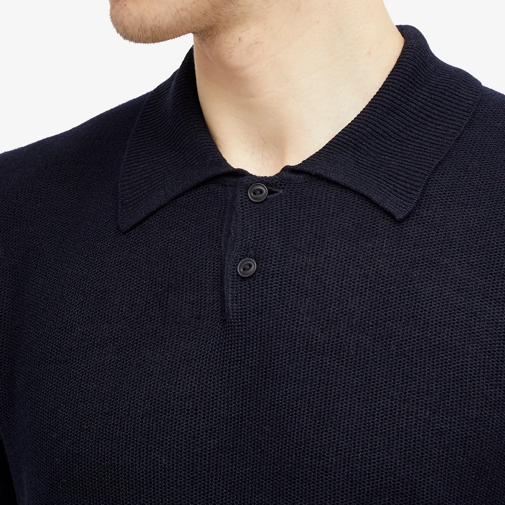 A.P.C. Men's Jay Knit Polo Dark Navy