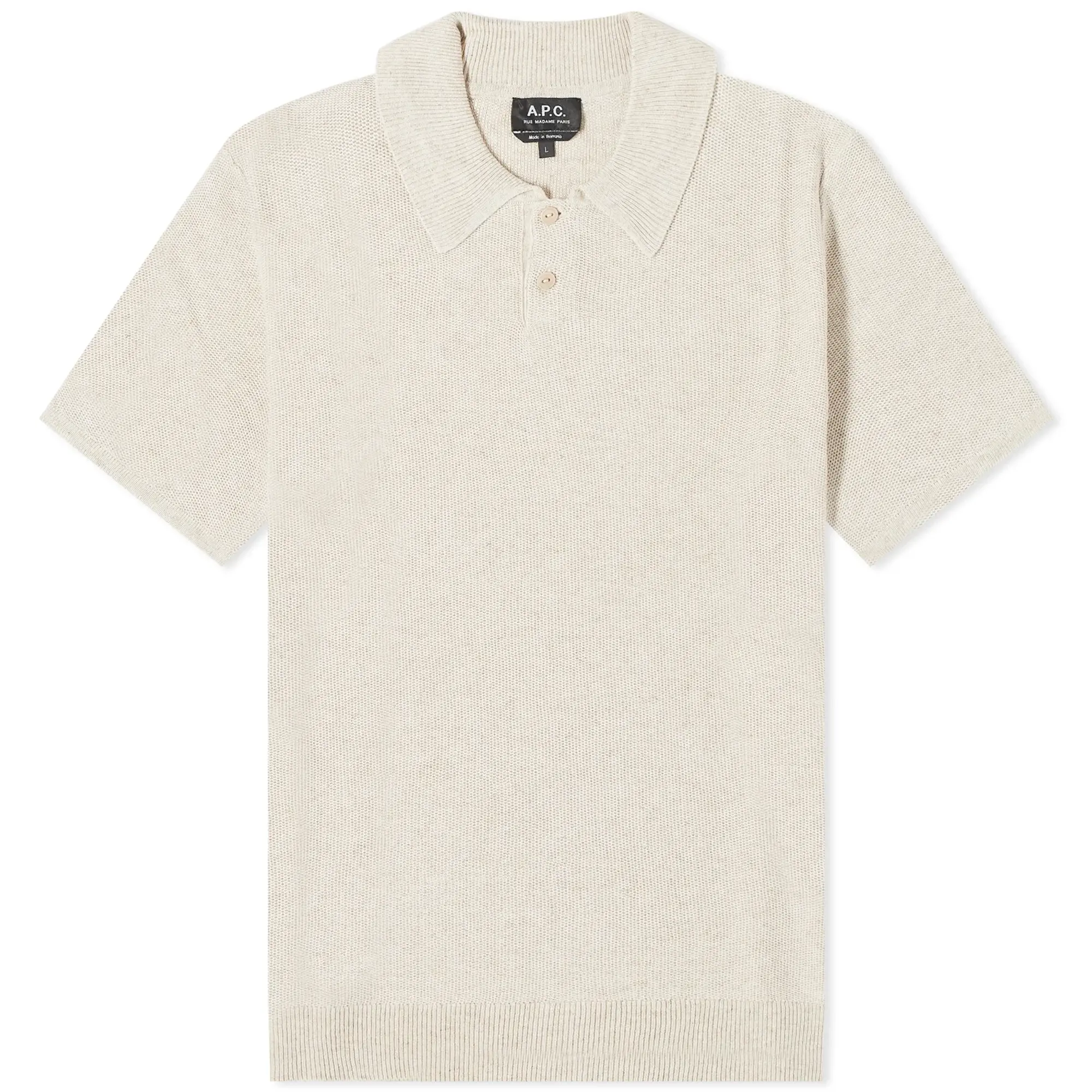 A.P.C. Men's Jay Knit Polo Beige