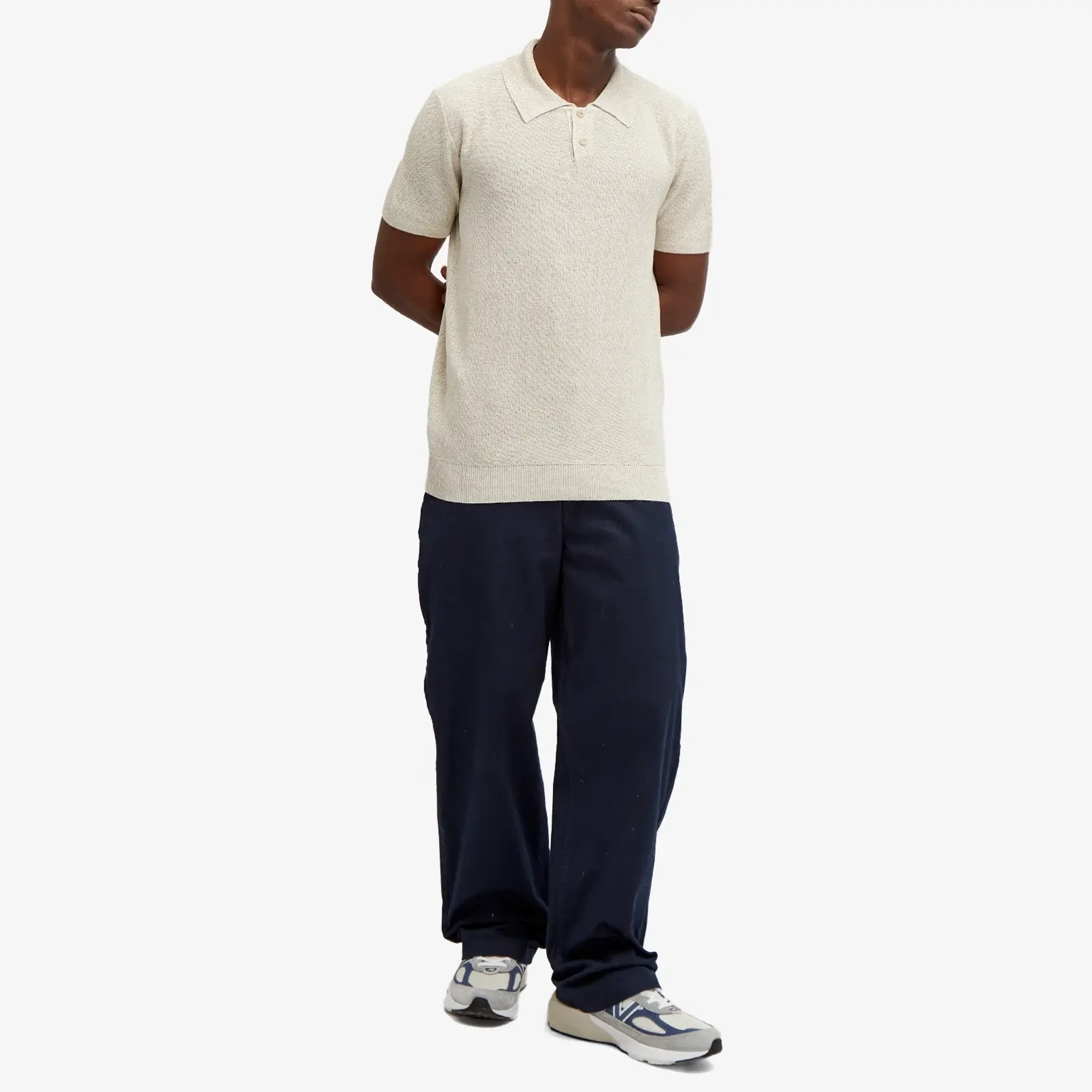 A.P.C. Men's Jay Knit Polo Beige