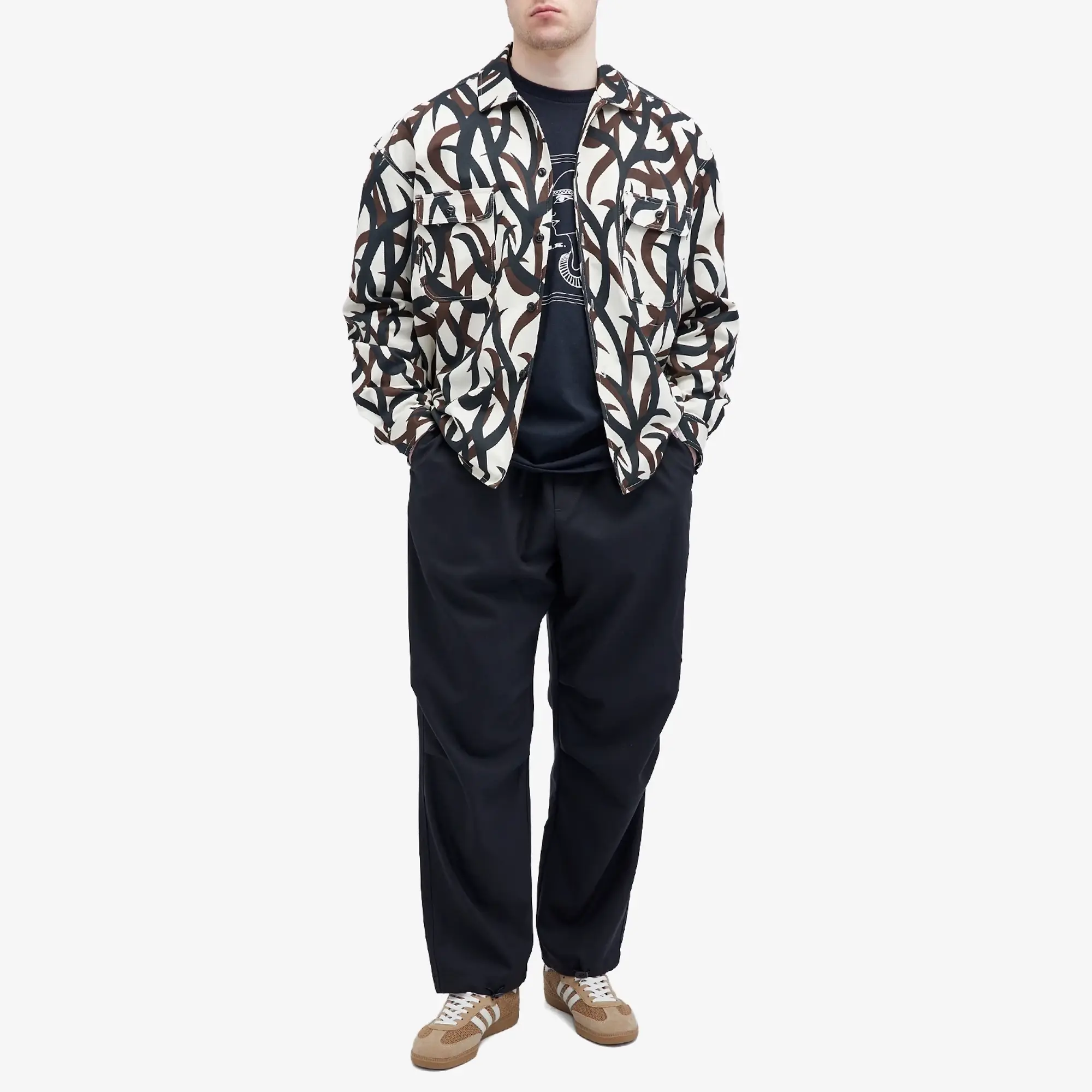 s.k manor hill Men's Park Shirt Jacket At Camo Cotton
