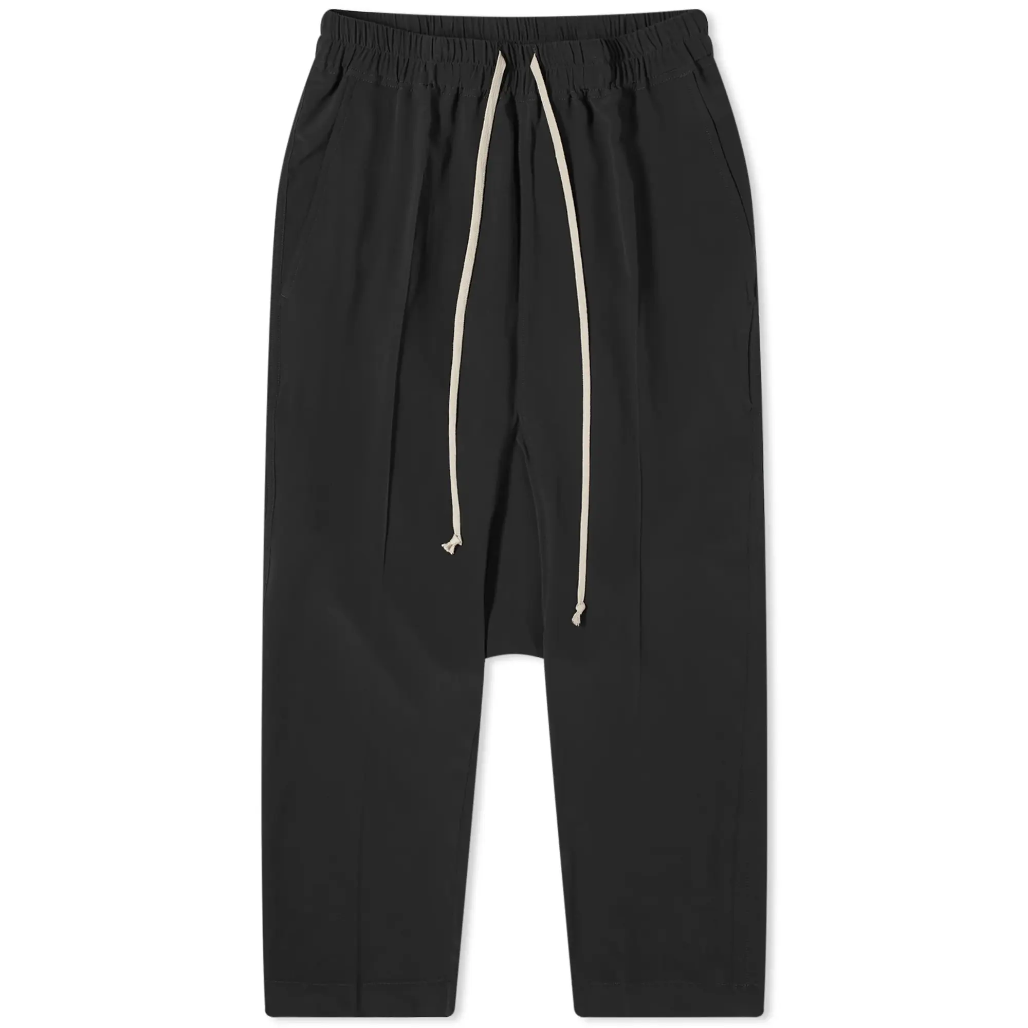 Rick Owens Women's Drawstring Cropped Sweat Pants Black