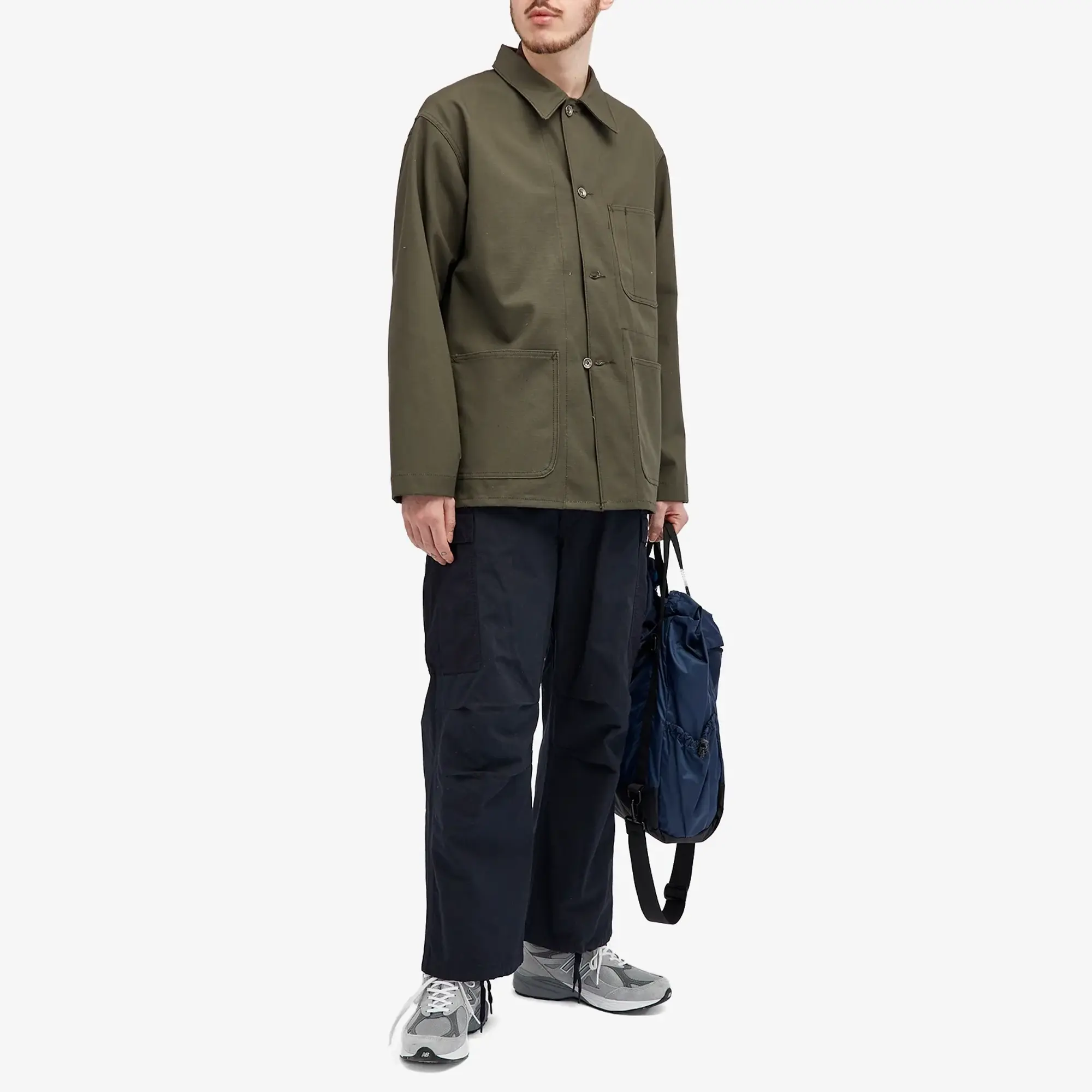 Engineered Garments Workaday Men's Heavyweight MC Shirt Jacket Olive Cotton  Ripstop | NS1105-OCR | FOOTY.COM