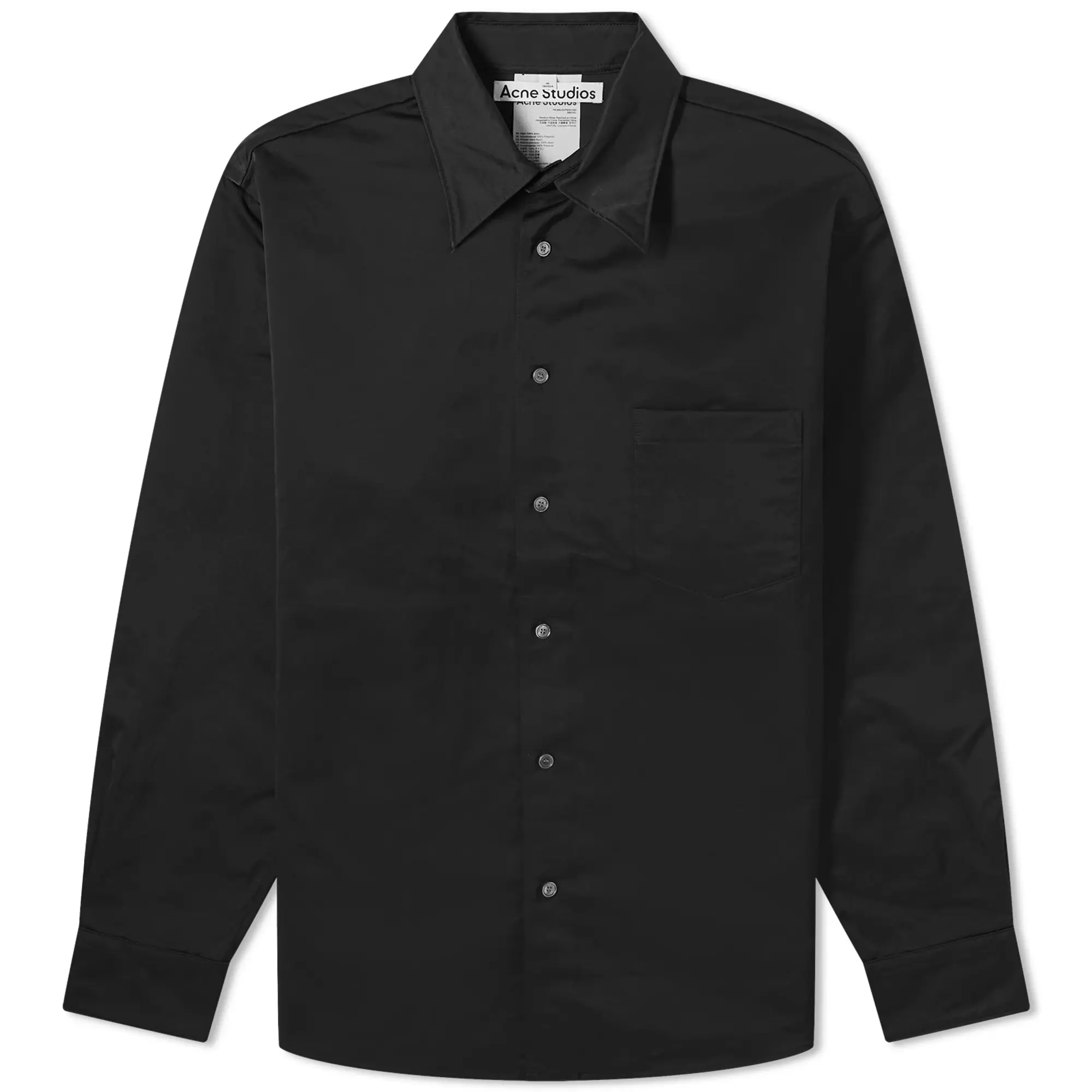 Acne Studios Men's Odrox Heavy Nylon Shirt Jacket Black | B90745-900 |  FOOTY.COM