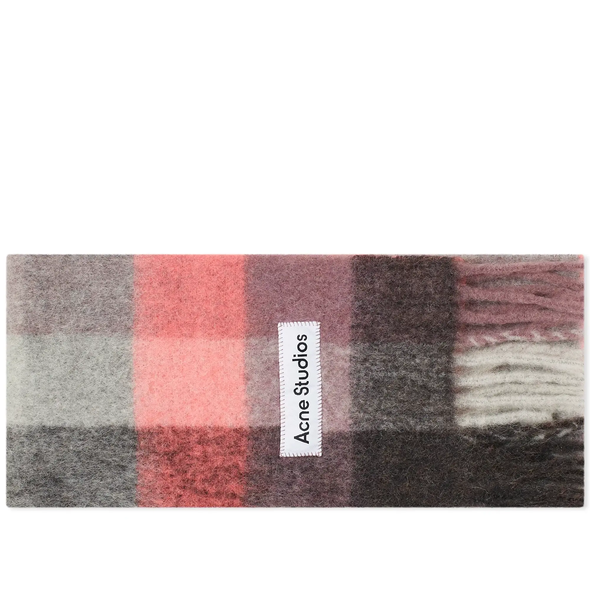 Acne Studios Men's Vally Check Scarf Mauve/Bright Pink/Anthracite