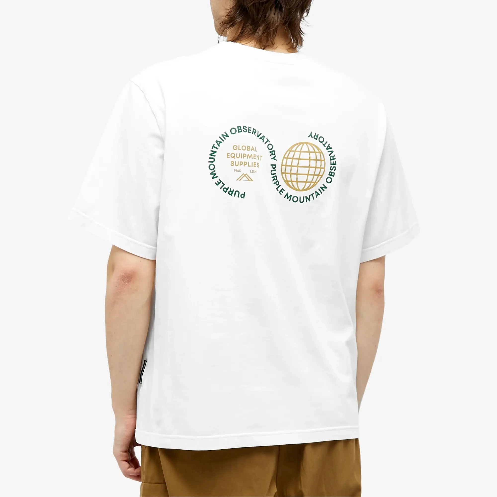 Purple Mountain Observatory Men's Globe T-Shirt White