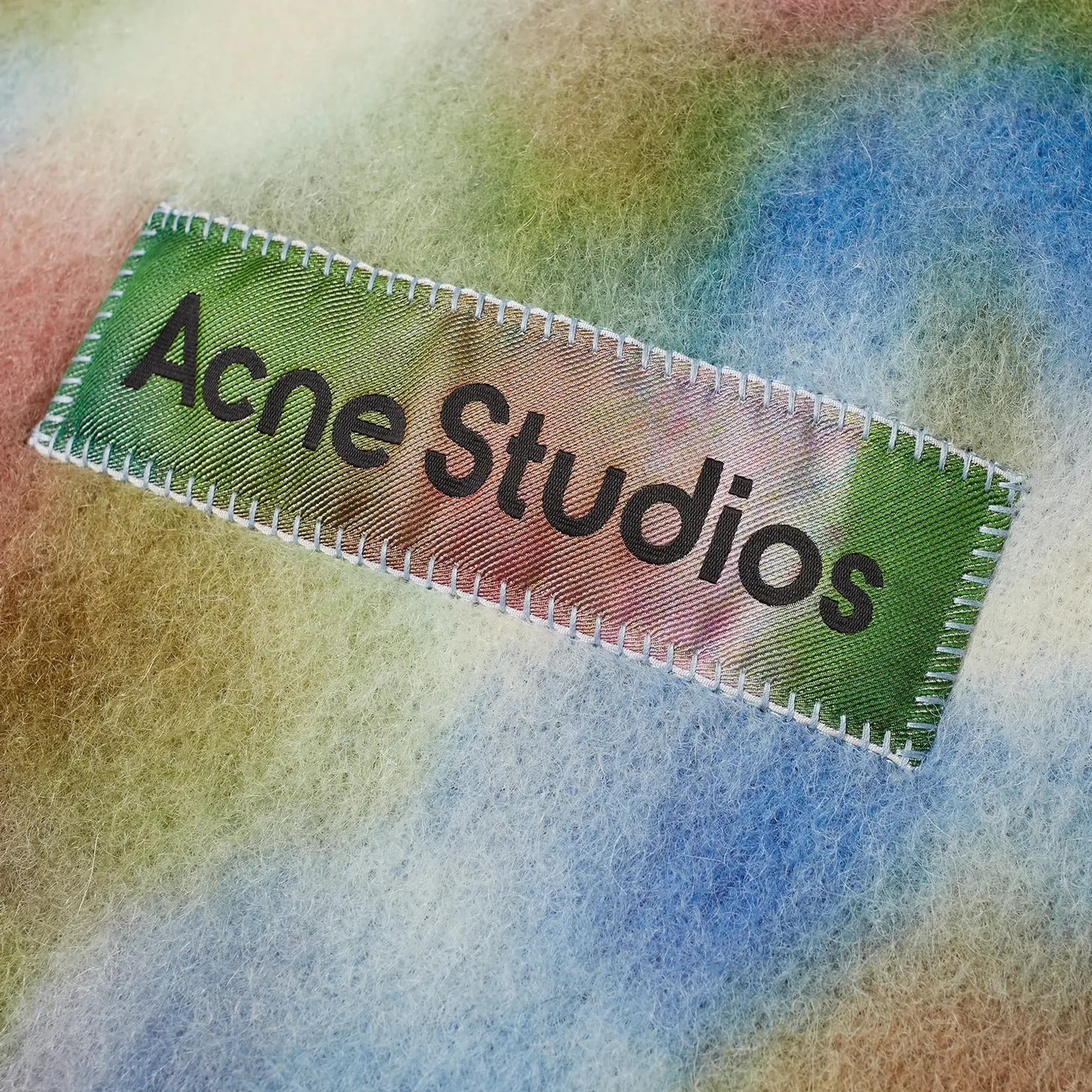 Acne Studios Men's Varinga Tie Dye Scarf Green Multi