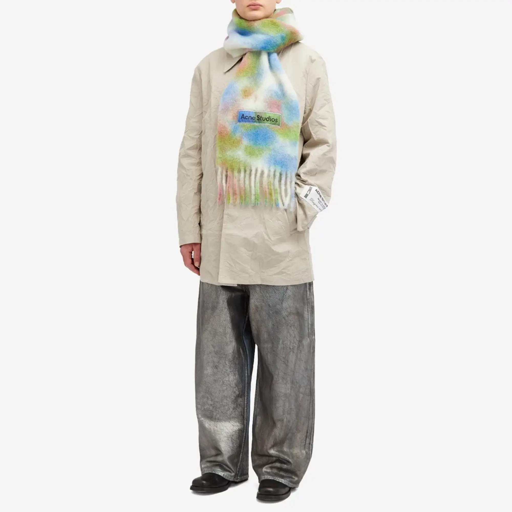Acne Studios Men's Varinga Tie Dye Scarf Green Multi