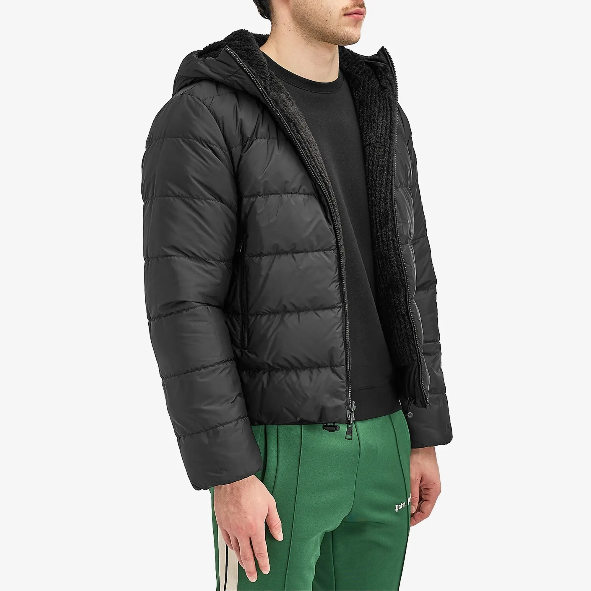 Moncler Men's Tejat Borg Fleece Jacket Black