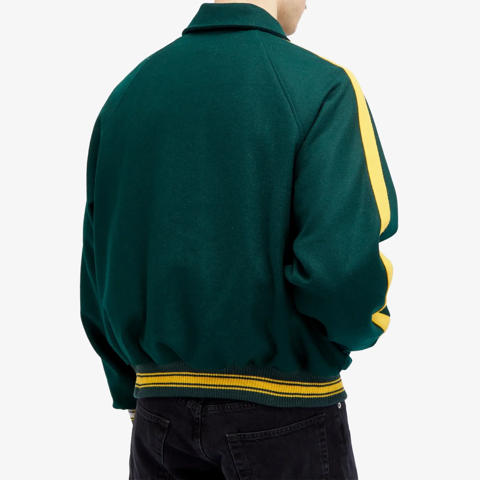 Rhude Men's Raglan Varsity Jacket Green