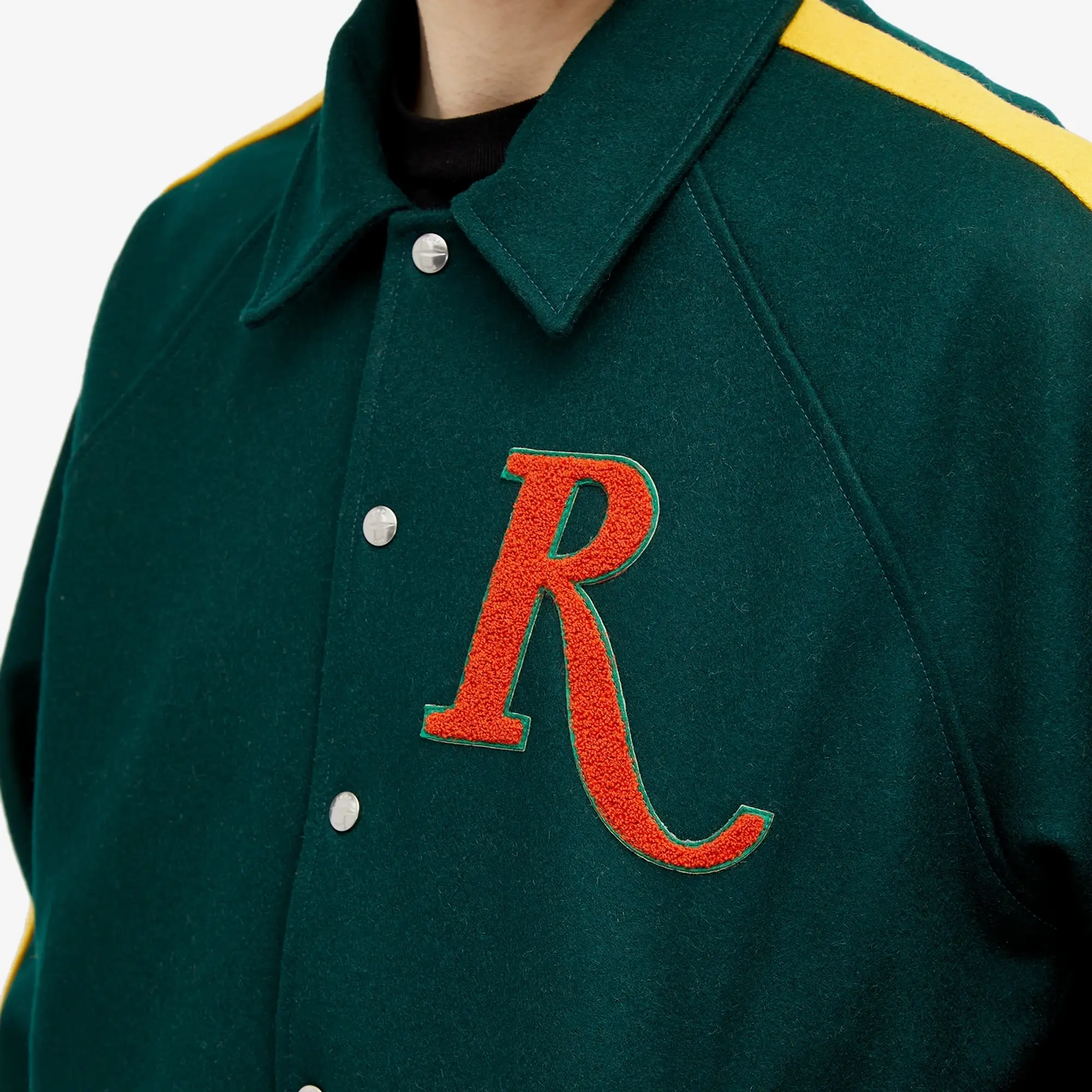 Rhude Men's Raglan Varsity Jacket Green