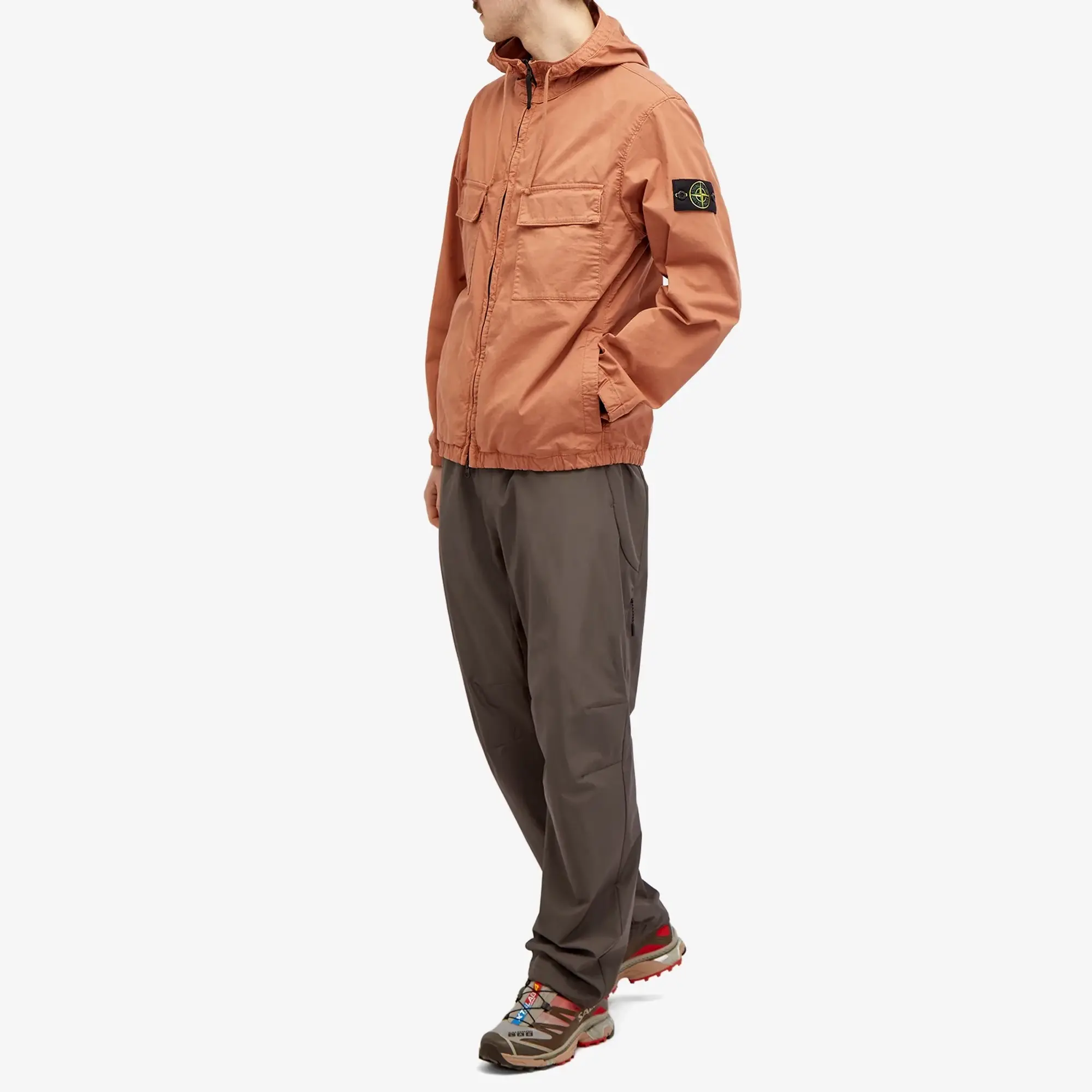 Stone Island Men's Supima Cotton Twill Stretch-TC Hooded Stone Island Men's Supima Cotton Twill Stretch-TC Hooded