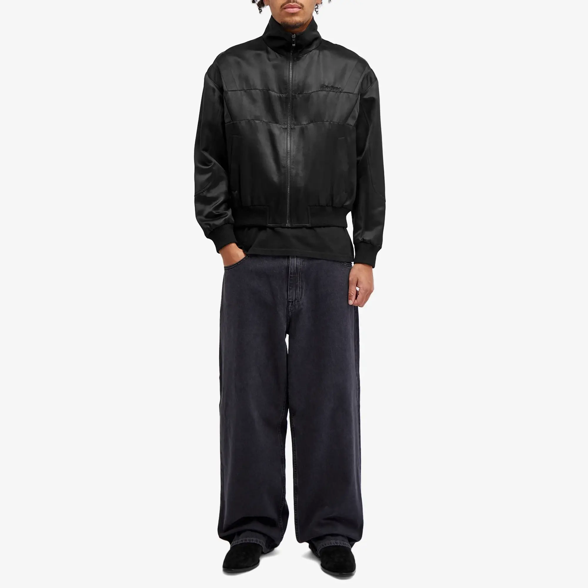 Saint Laurent Men's Teddy Track Jacket Black
