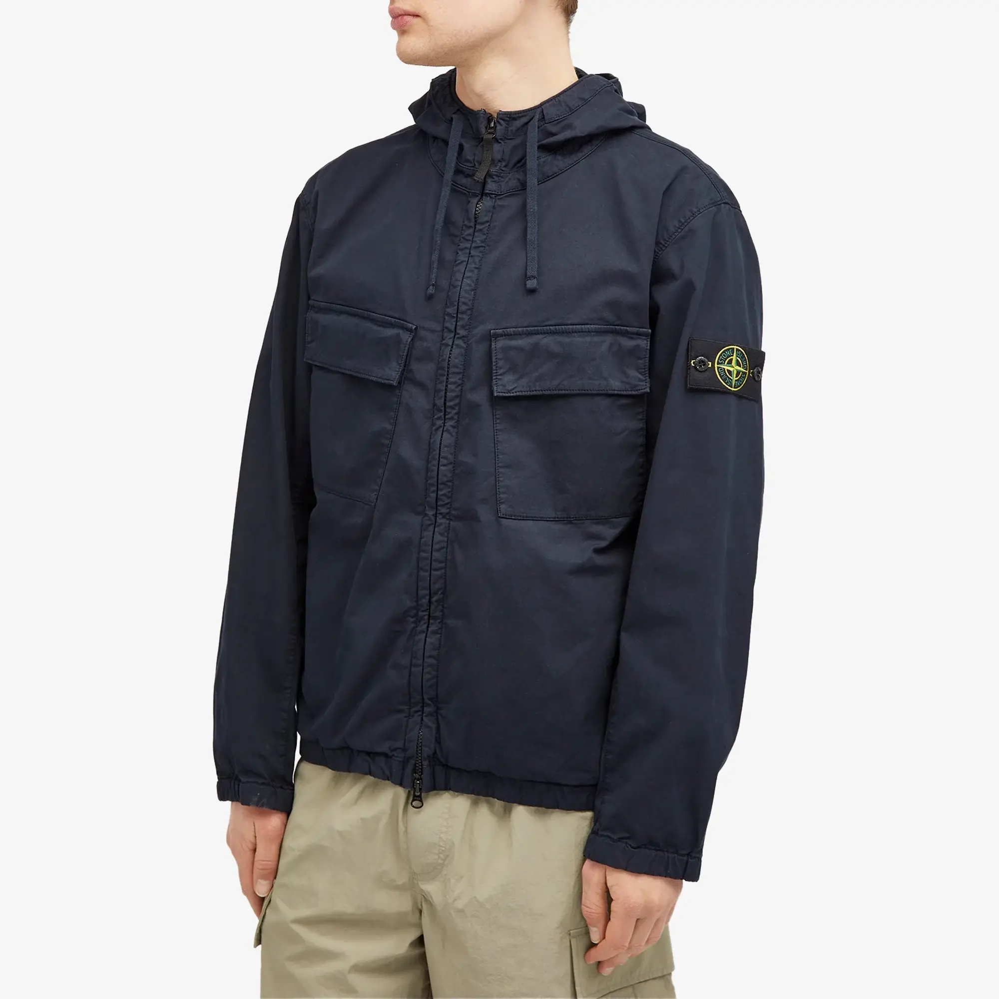 Stone Island Men's Supima Cotton Twill Stretch-TC Hooded Jacket