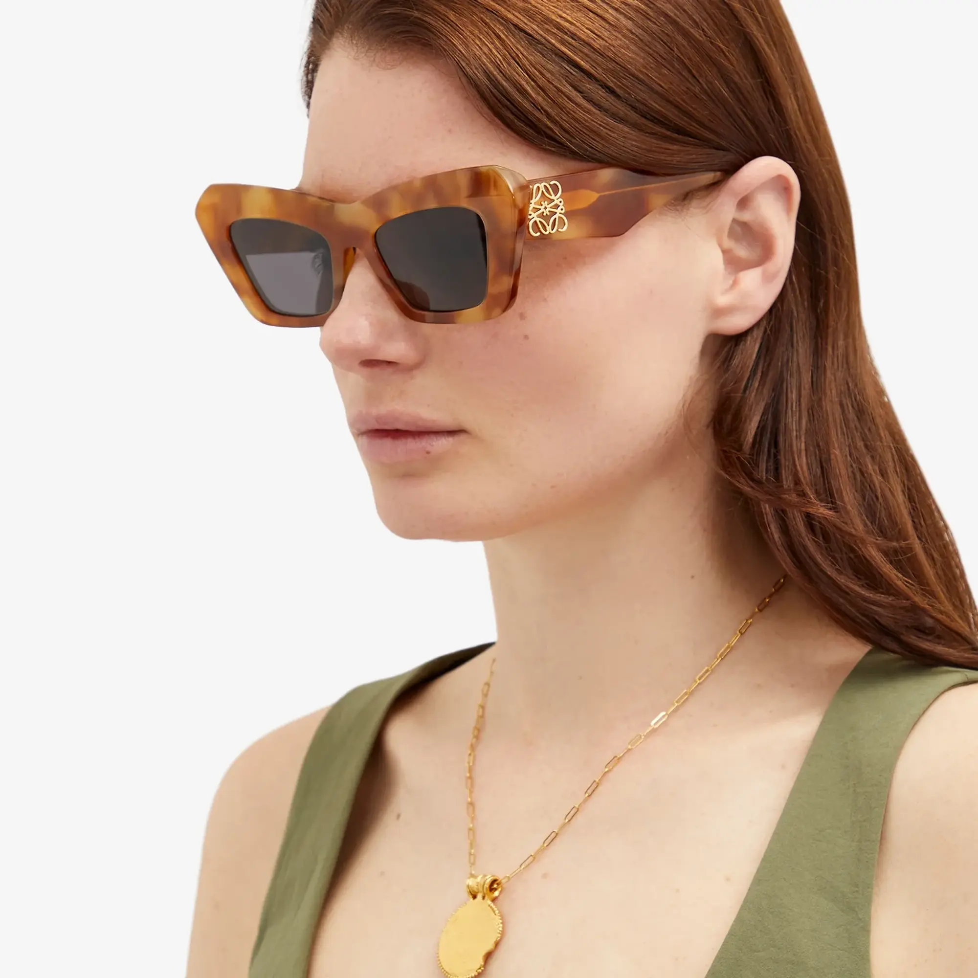 Loewe Eyewear Women's Cat-Eye Sunglasses Blonde Havana