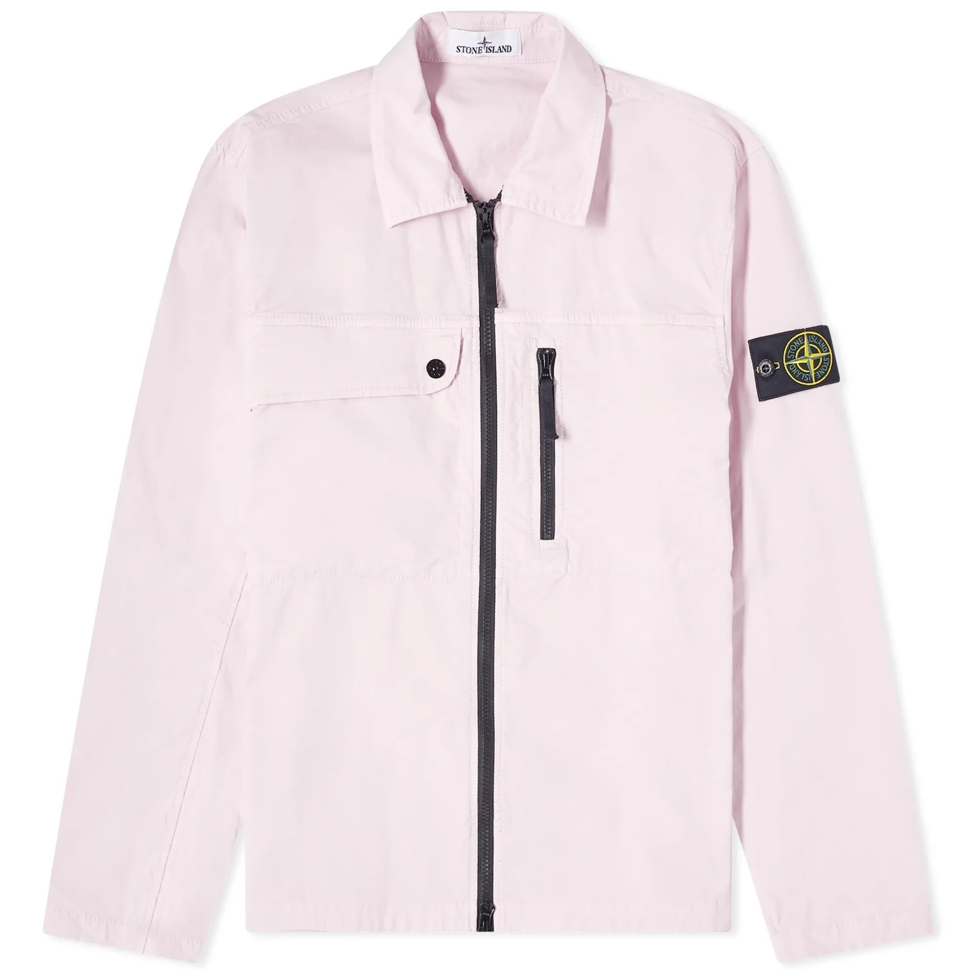 Stone Island Men's Supima Cotton Twill Stretch-TC Zip Shirt Jacket