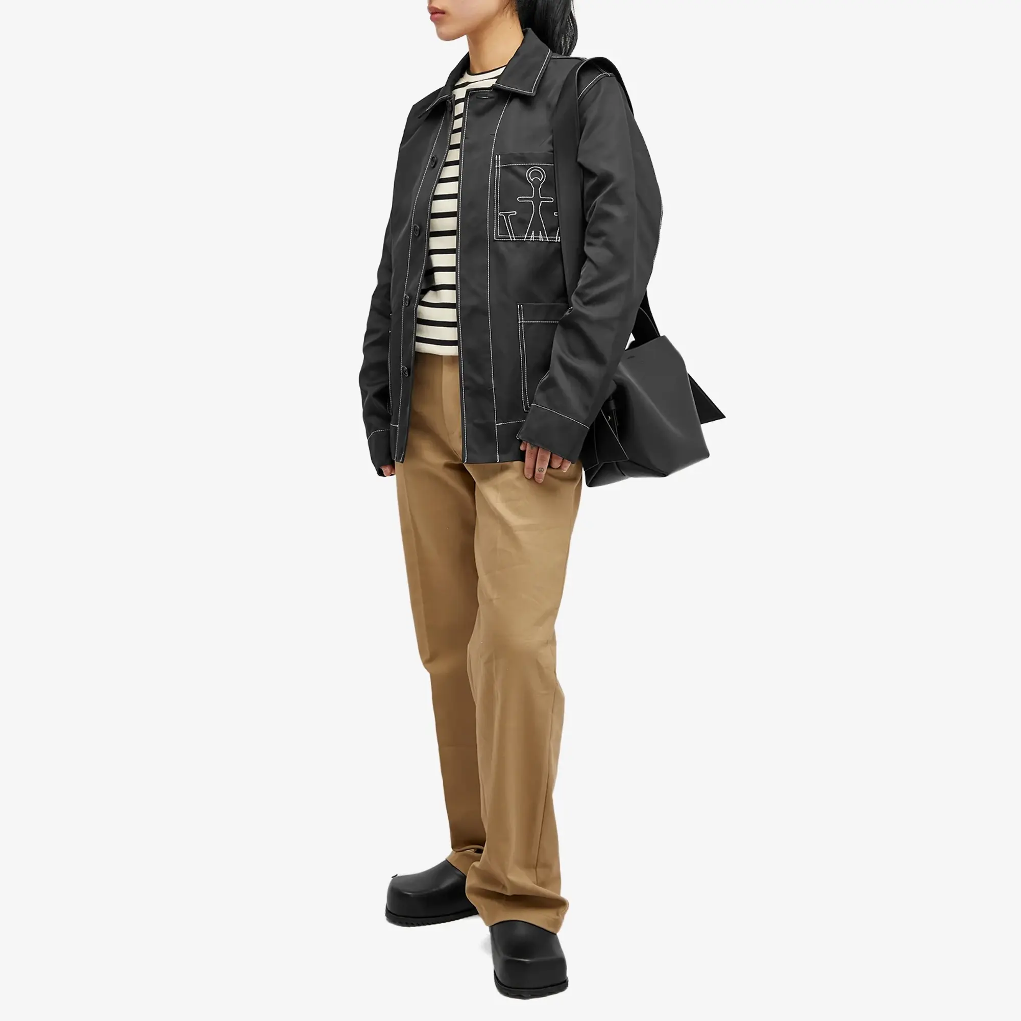 JW Anderson Women's Contrast Seam Workwear Jacket Black