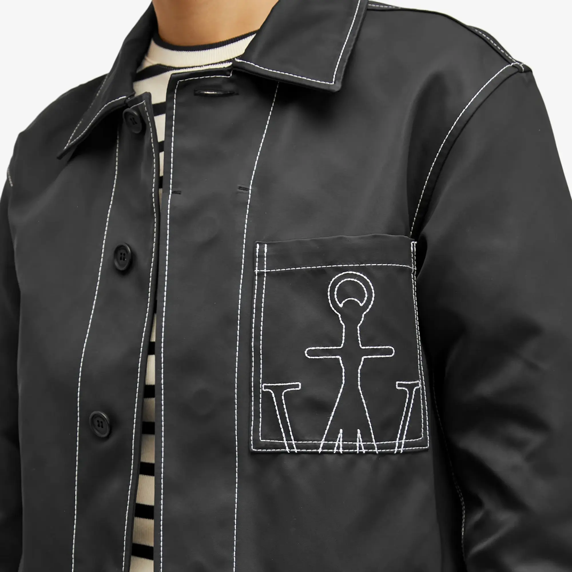 JW Anderson Women's Contrast Seam Workwear Jacket Black
